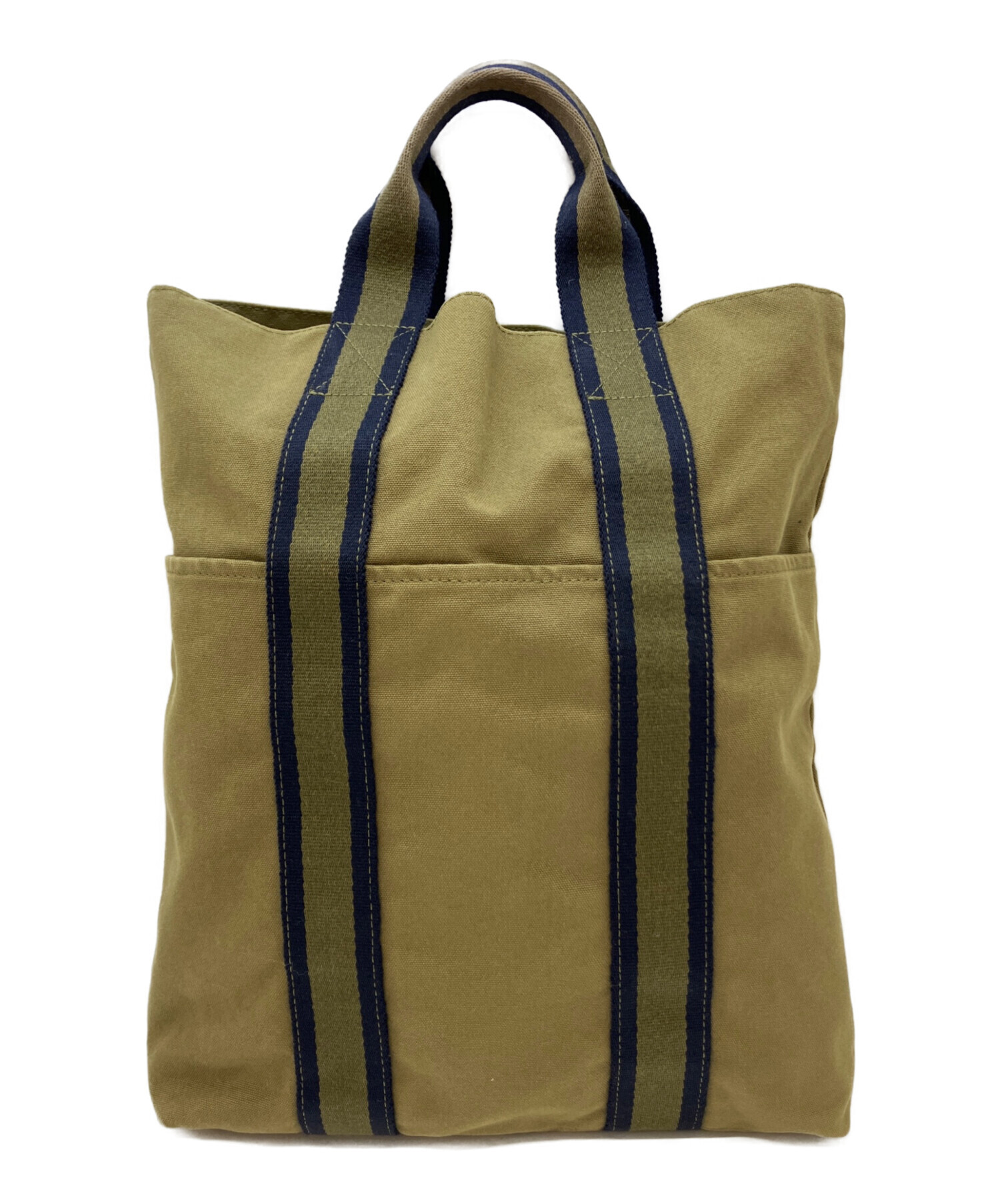 バッグ HERMES 中古・古着通販】HERMES (エルメス) トートバッグ カーキ サイズ:実寸