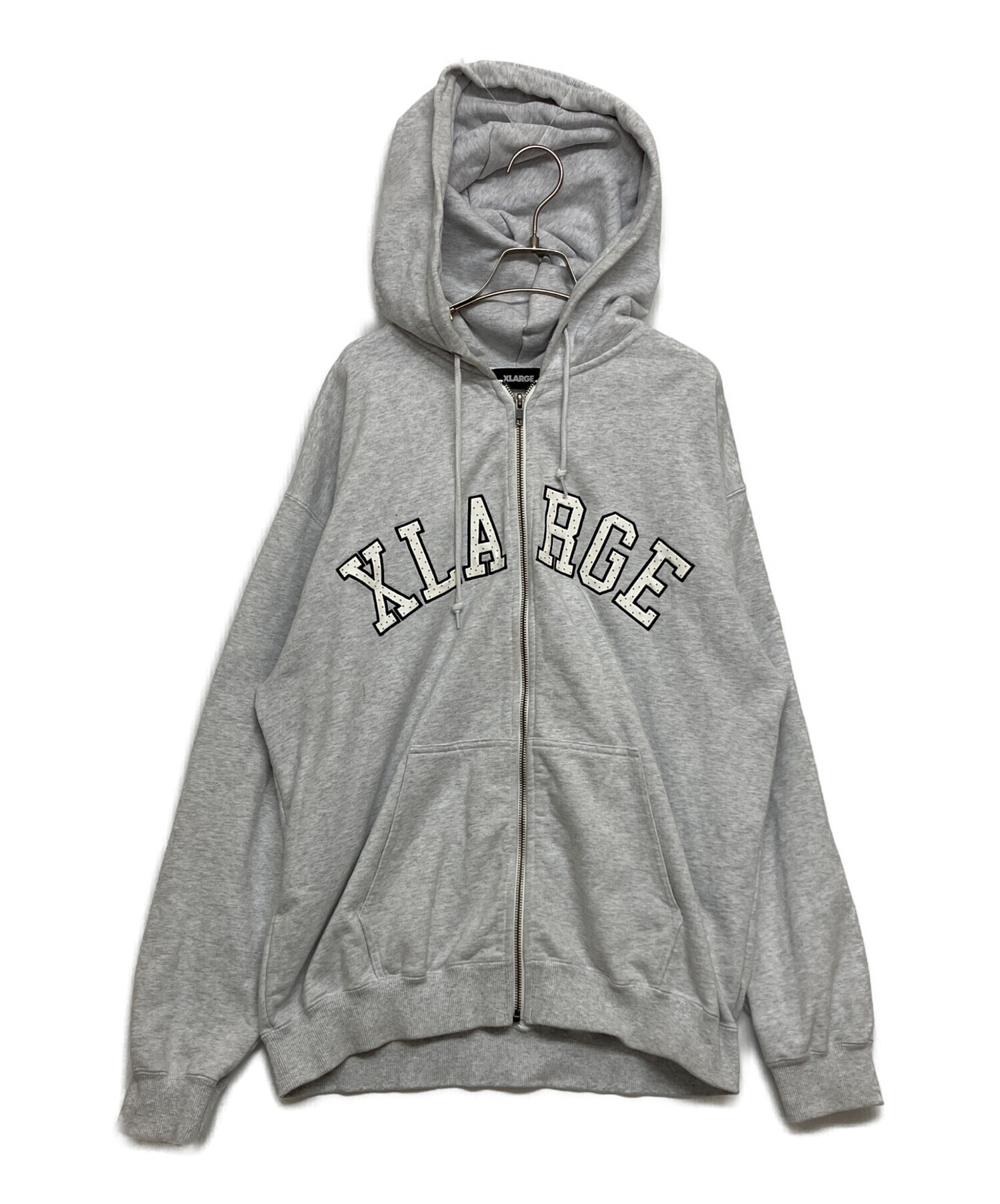 SOFFE フルジップパーカー Lサイズ グレー 中古・古着通販】X-LARGE (エクストララージ) PERFORATED LEATHER LOGO