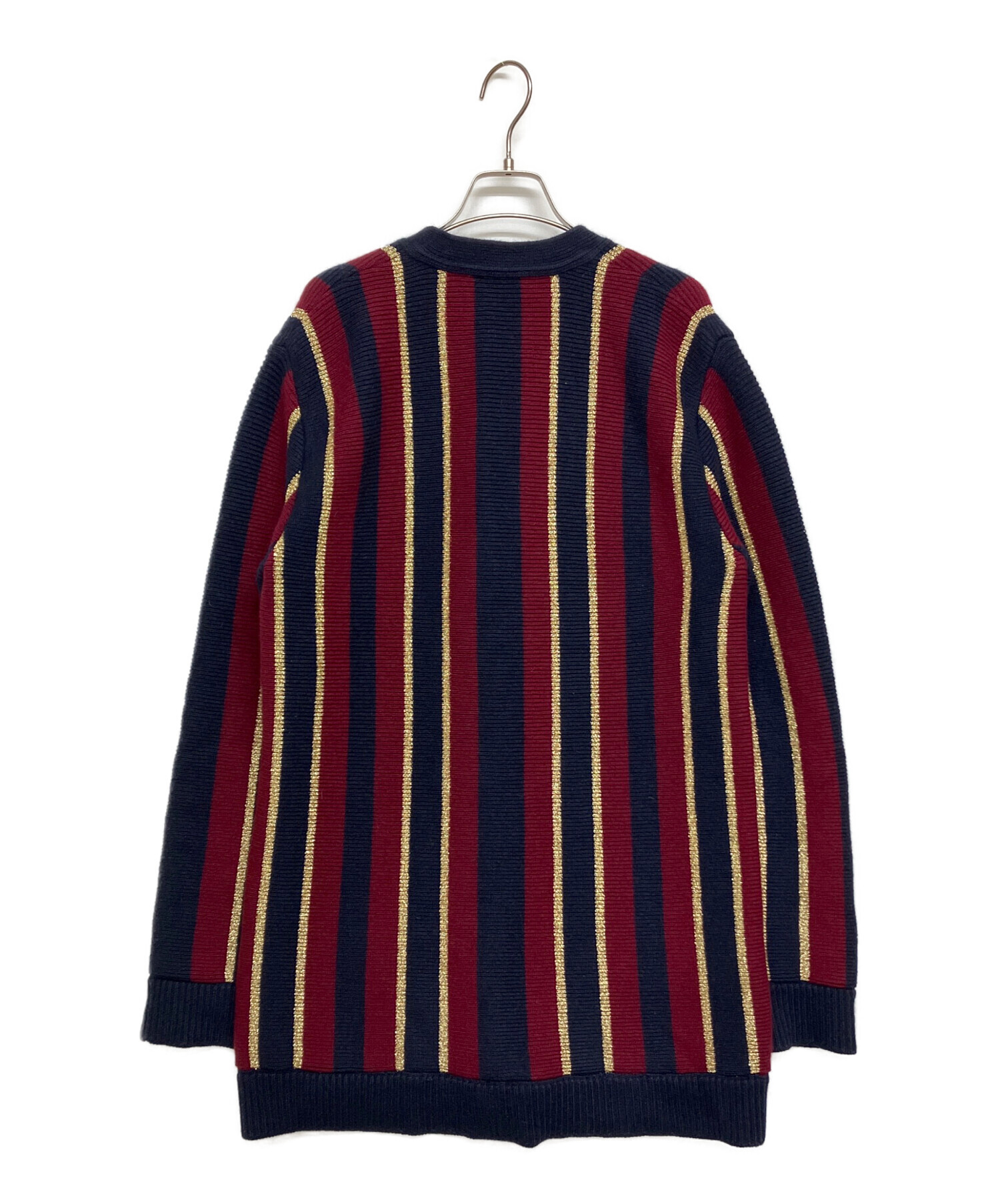 CELINE☆カーディガン☆ 中古・古着通販】CELINE (セリーヌ) ストライプ ウール ニット