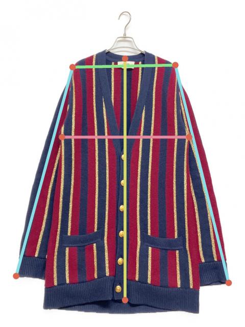 中古・古着通販】CELINE (セリーヌ) ストライプ ウール ニット