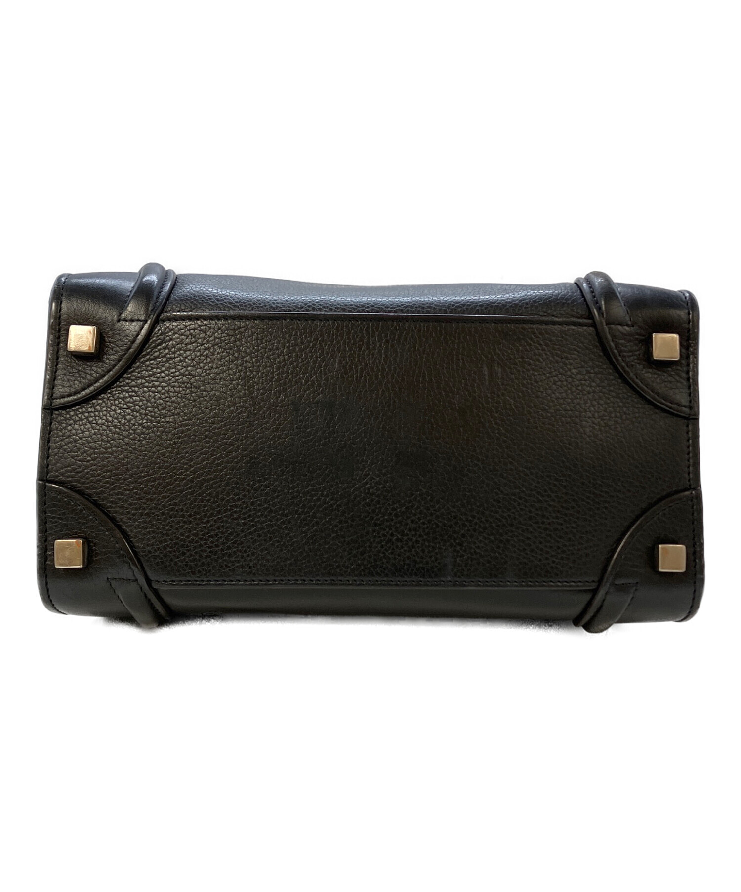CELINE セリーヌ　 ハンドバッグ ブラック 中古・古着通販】CELINE (セリーヌ) ハンドバッグ ブラック｜ブランド
