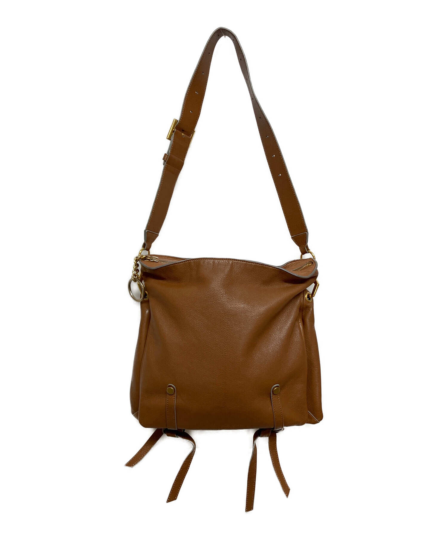 ジミーチュウ フリンジショルダーバック ブラウン 中古・古着通販】JIMMY CHOO (ジミーチュウ) クロスボディショルダー