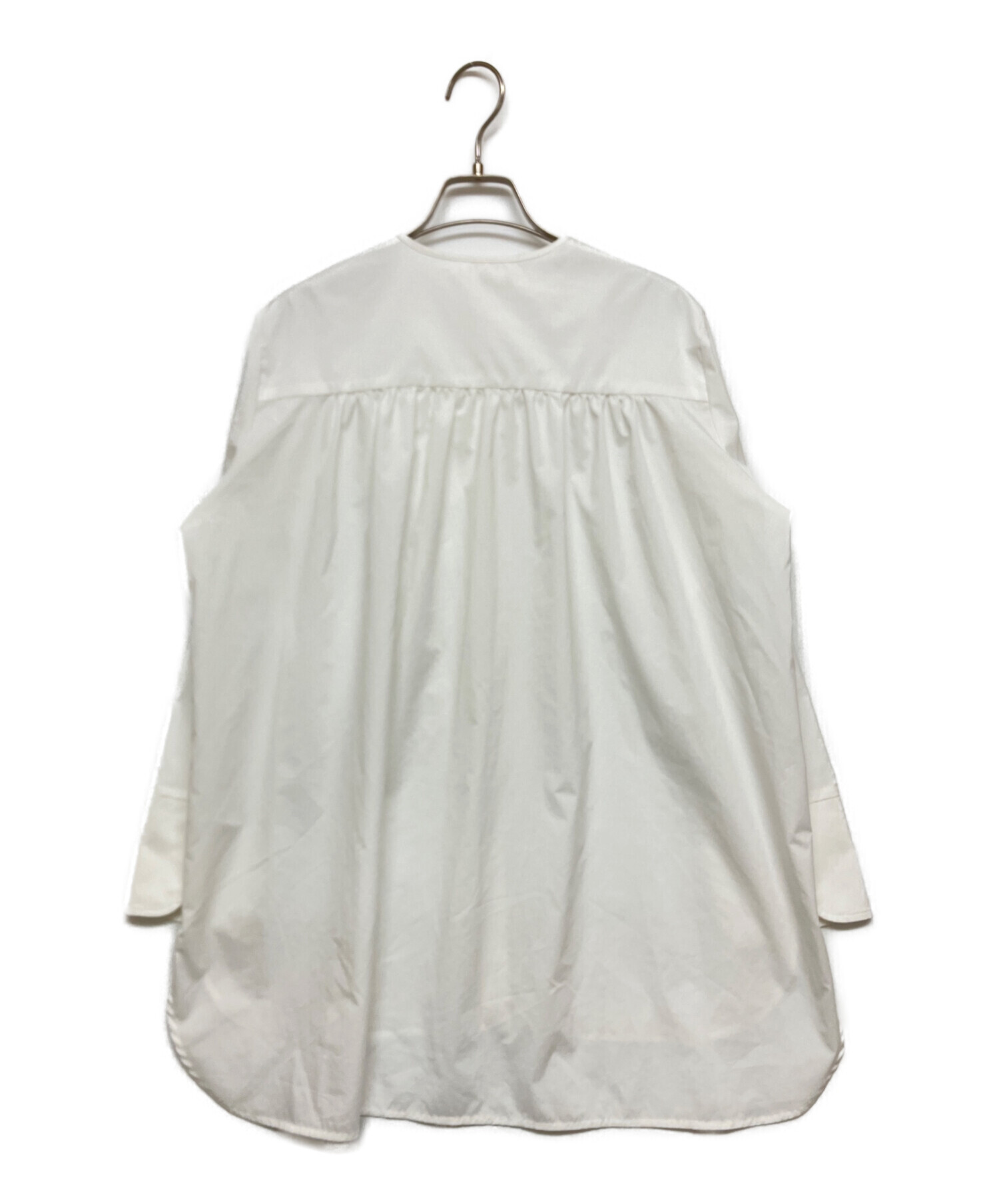 yori ホワイトフリルブラウス 38 中古・古着通販】YORI (ヨリ) フリルブラウス ホワイト サイズ:SIZE 38