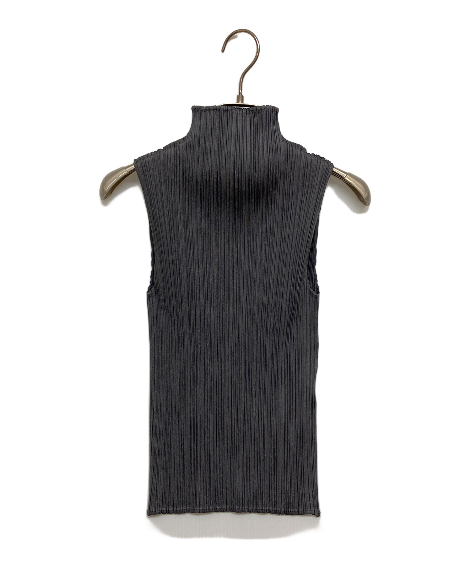 PLEATS PLEASE ノースリーブ チュニック グレー 中古・古着通販】PLEATS PLEASE (プリーツプリーズ) ノースリーブ