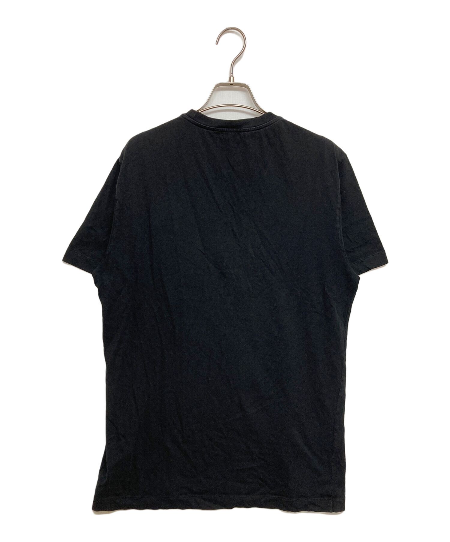 中古・古着通販】VERSACE (ヴェルサーチェ) ロゴ刺繍Tシャツ ブラック