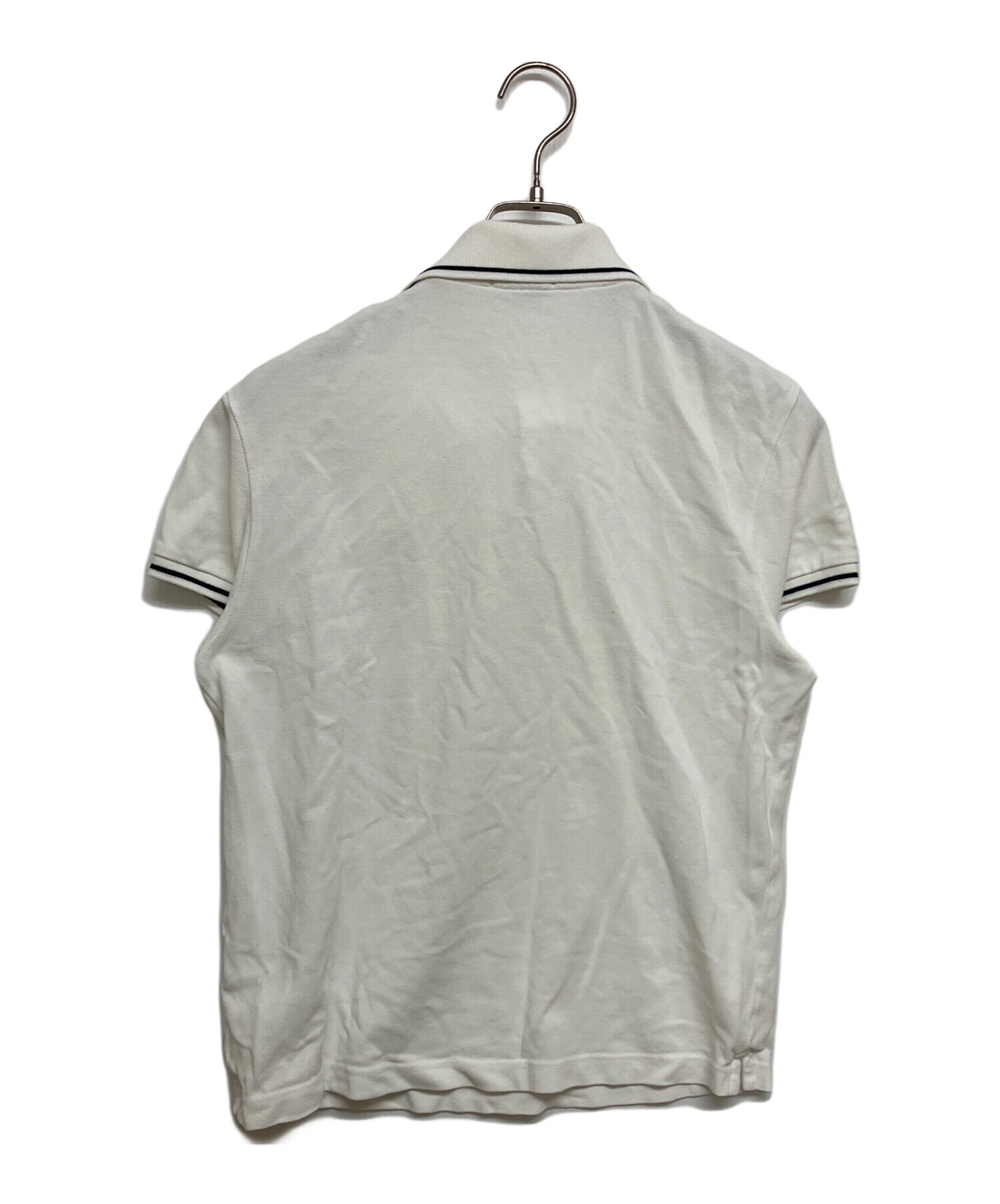 中古・古着通販】MONCLER (モンクレール) ポロシャツ ホワイト サイズ