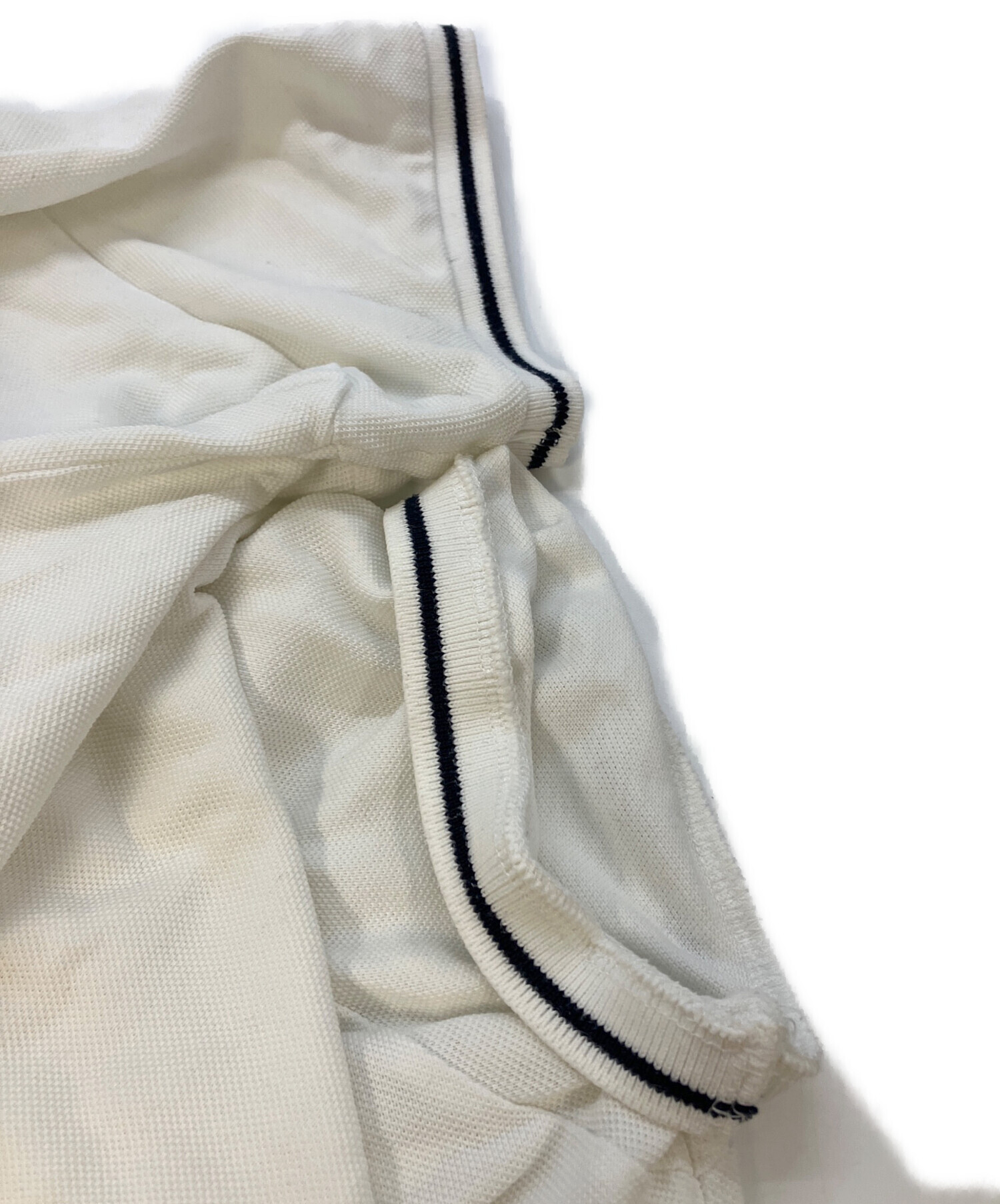 中古・古着通販】MONCLER (モンクレール) ポロシャツ ホワイト サイズ