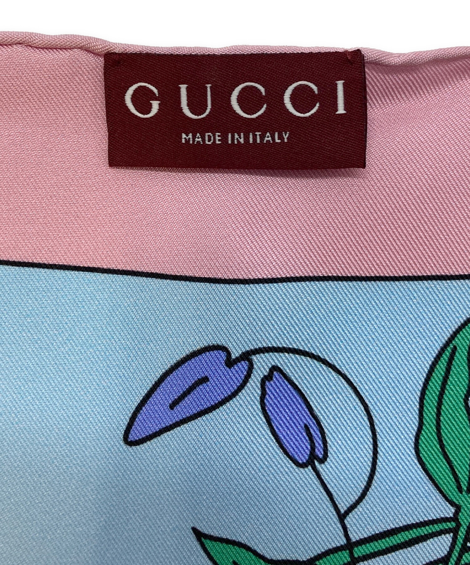 中古・古着通販】GUCCI (グッチ) プリント シルクツイル スカーフ