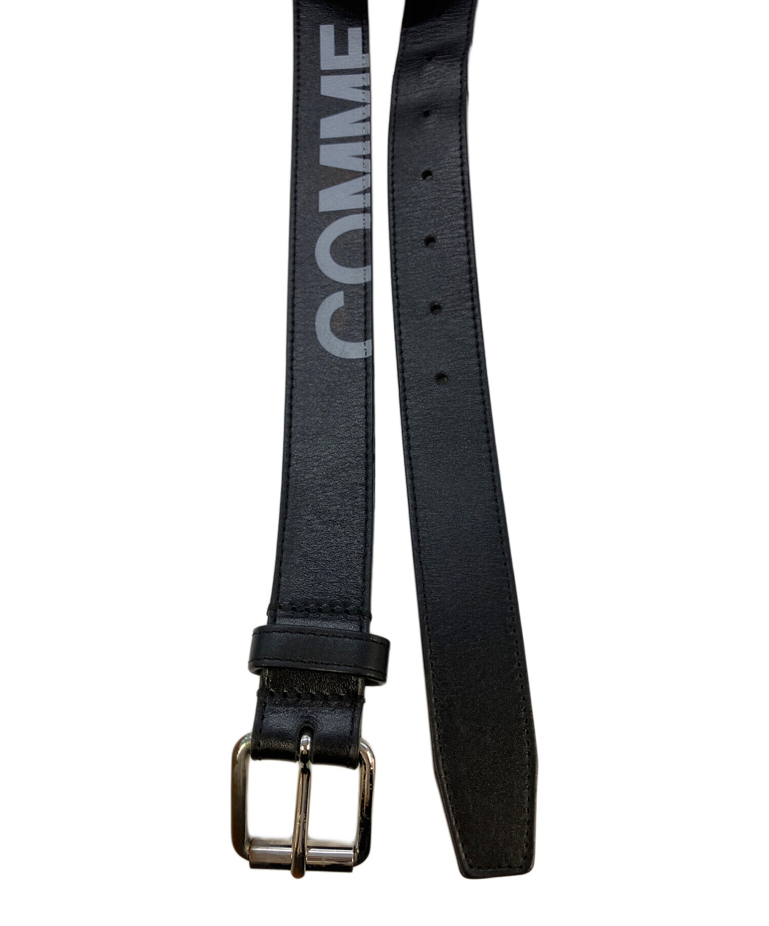 【中古】COMME des GARÇONS ロゴ ベルト ブラック 中古・古着通販】COMME des GARCONS (コムデギャルソン) ベルト