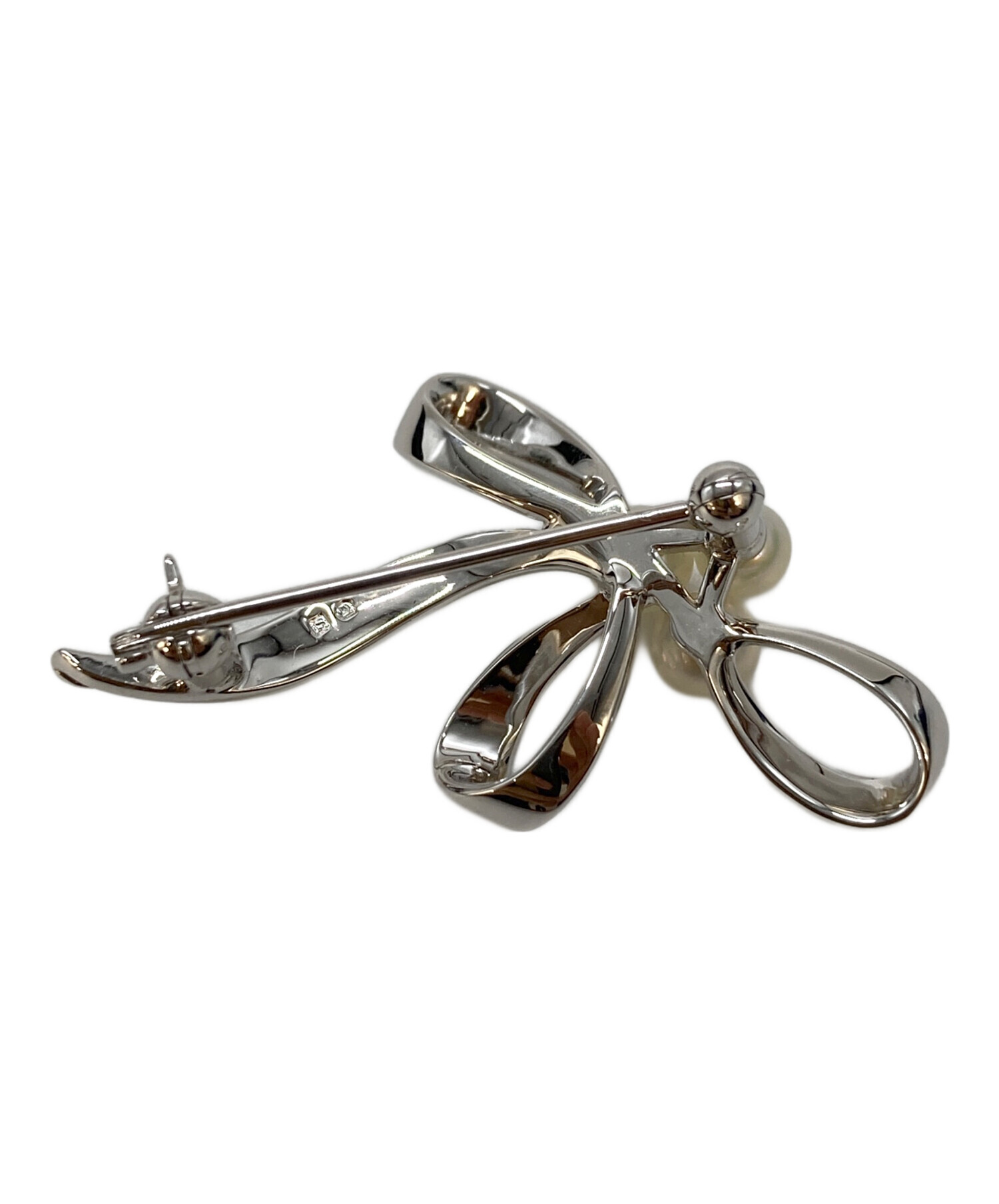 中古・古着通販】MIKIMOTO (ミキモト) パールリボンブローチ/Pearl