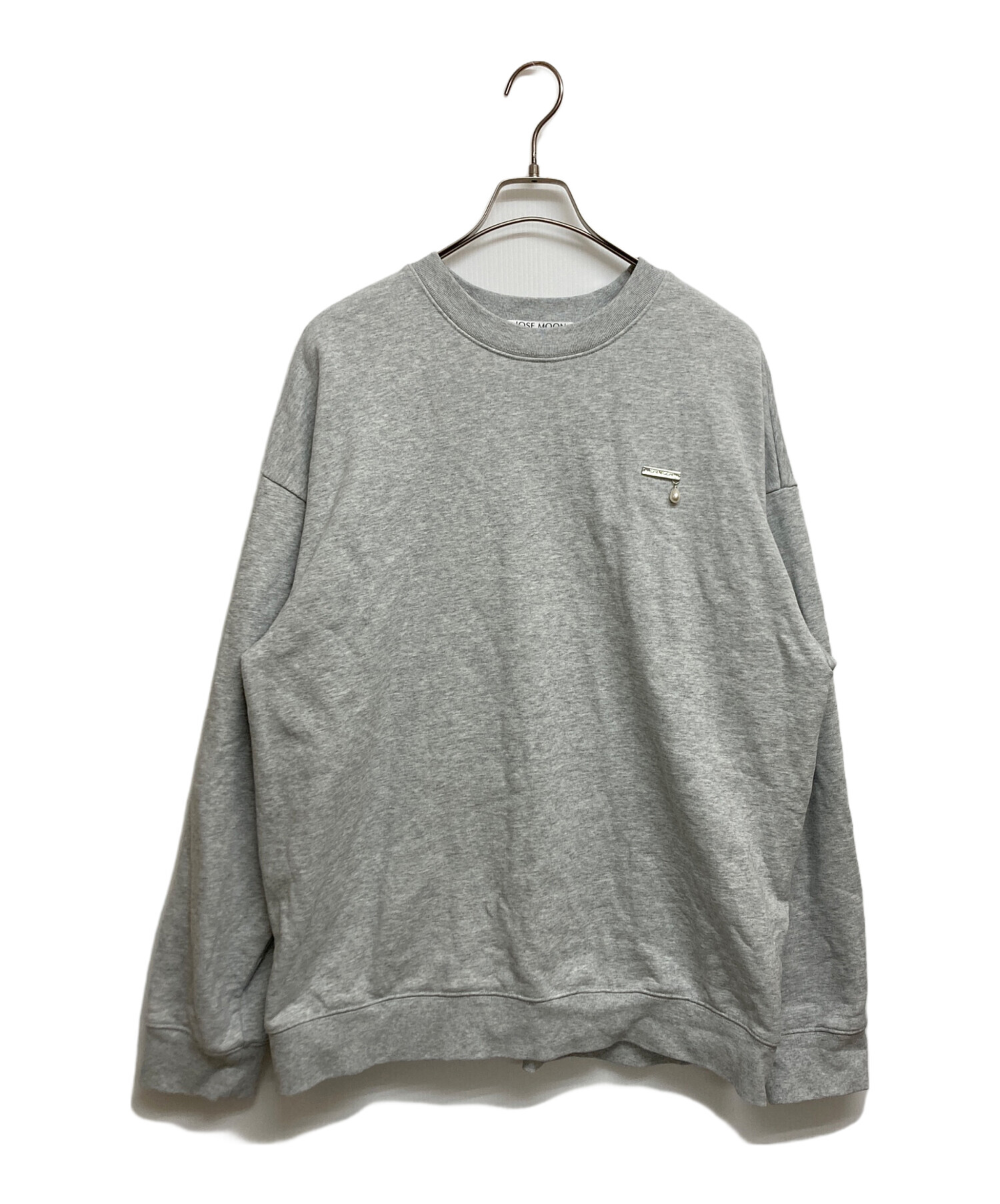 中古・古着通販】JOSE MOON (ジョゼムーン) PEARL CHAIN SWEAT グレー