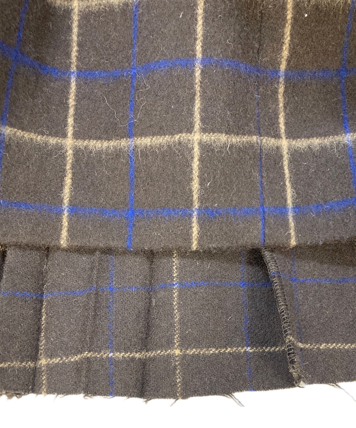 Sacai サカイ ウール　アシンメトリースカート グレンチェック　３ 中古・古着通販】sacai (サカイ) アシンメトリーチェックプリーツ