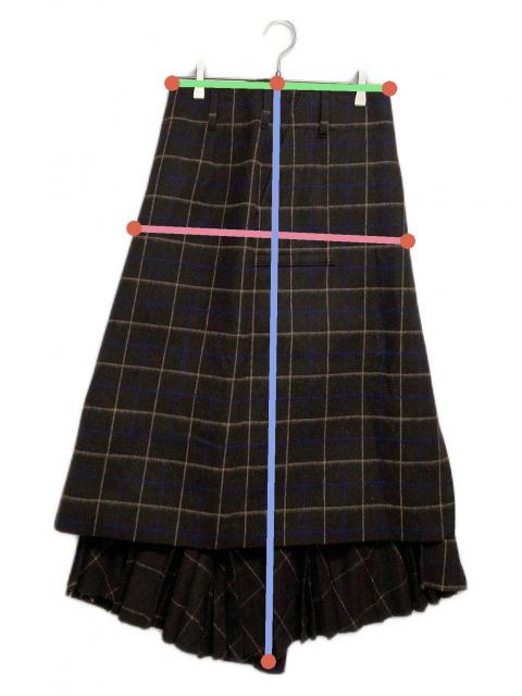 中古・古着通販】sacai (サカイ) アシンメトリーチェックプリーツ