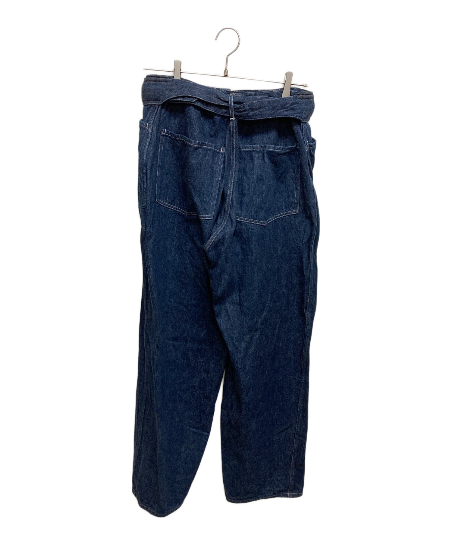 中古・古着通販】COMOLI (コモリ) デニムベルテッドパンツ インディゴ