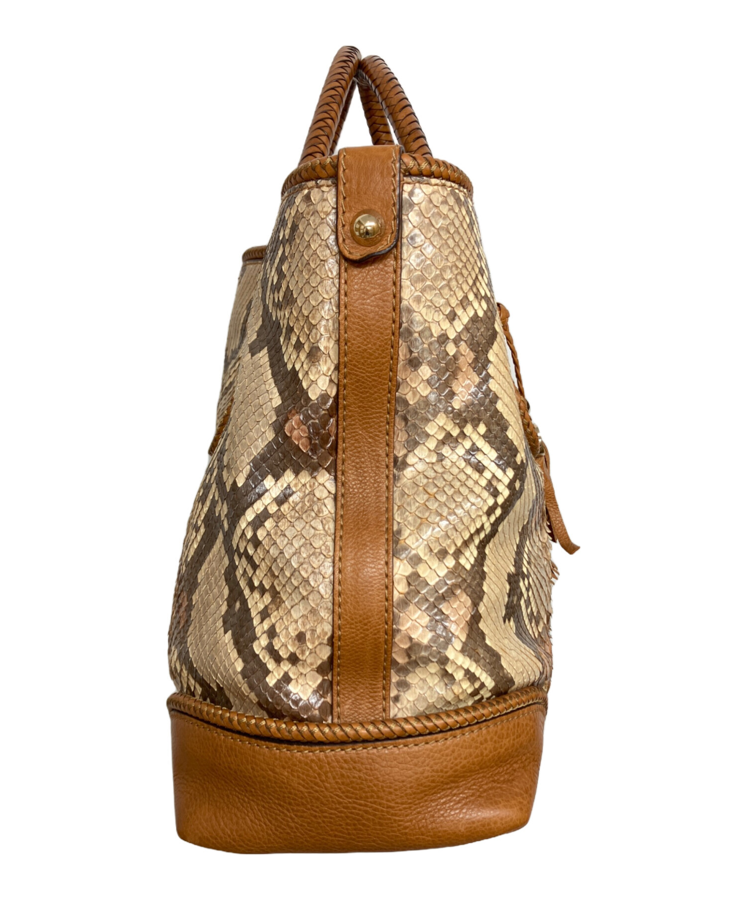 Gucci グッチ　クラッチバッグ　パイソン 中古・古着通販】GUCCI (グッチ) パイソン ハンドトートバッグ