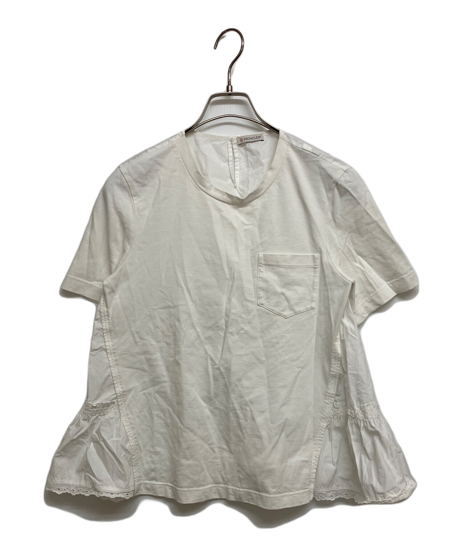 中古・古着通販】MONCLER (モンクレール) 切替ブラウス ホワイト