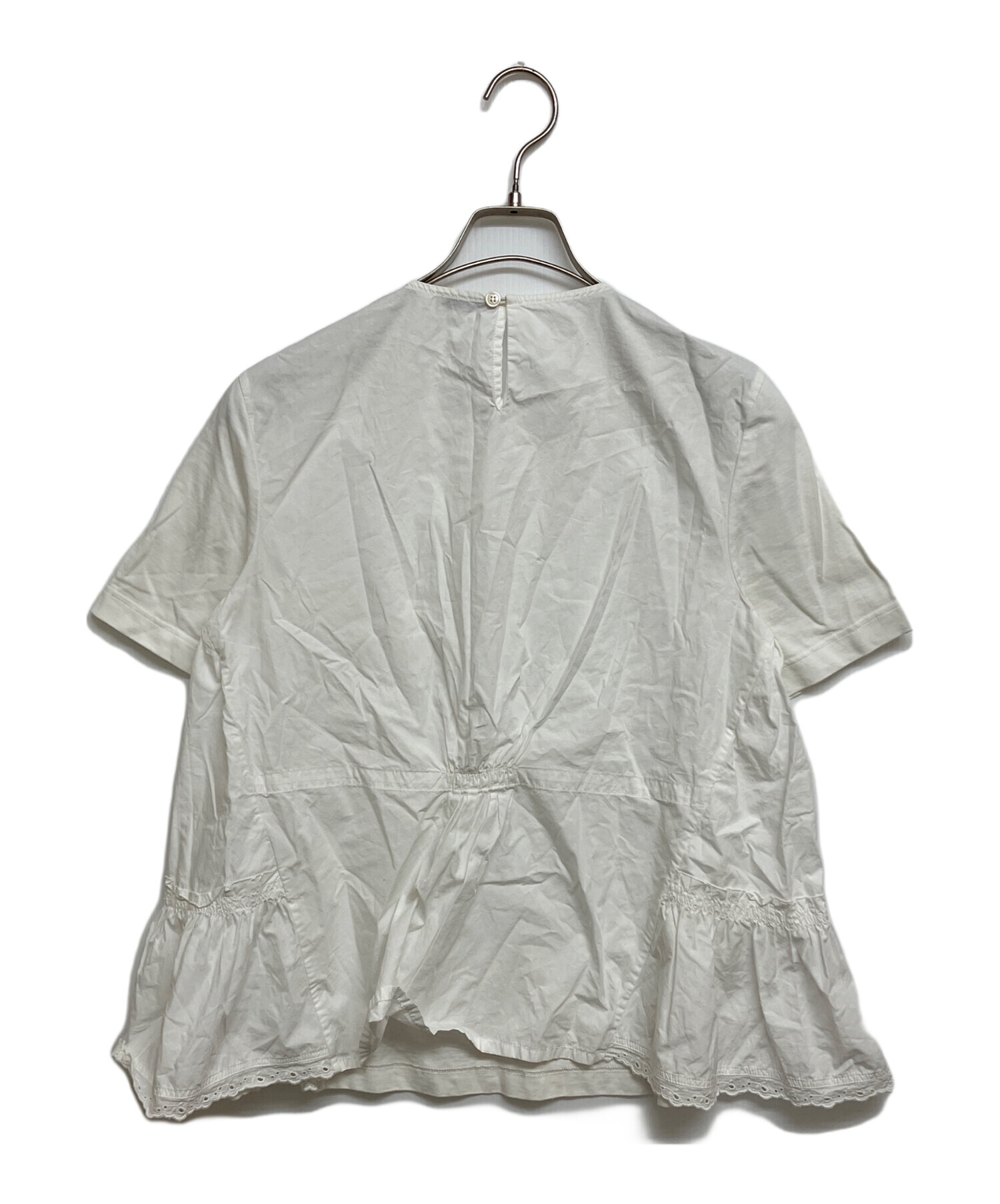 中古・古着通販】MONCLER (モンクレール) 切替ブラウス ホワイト