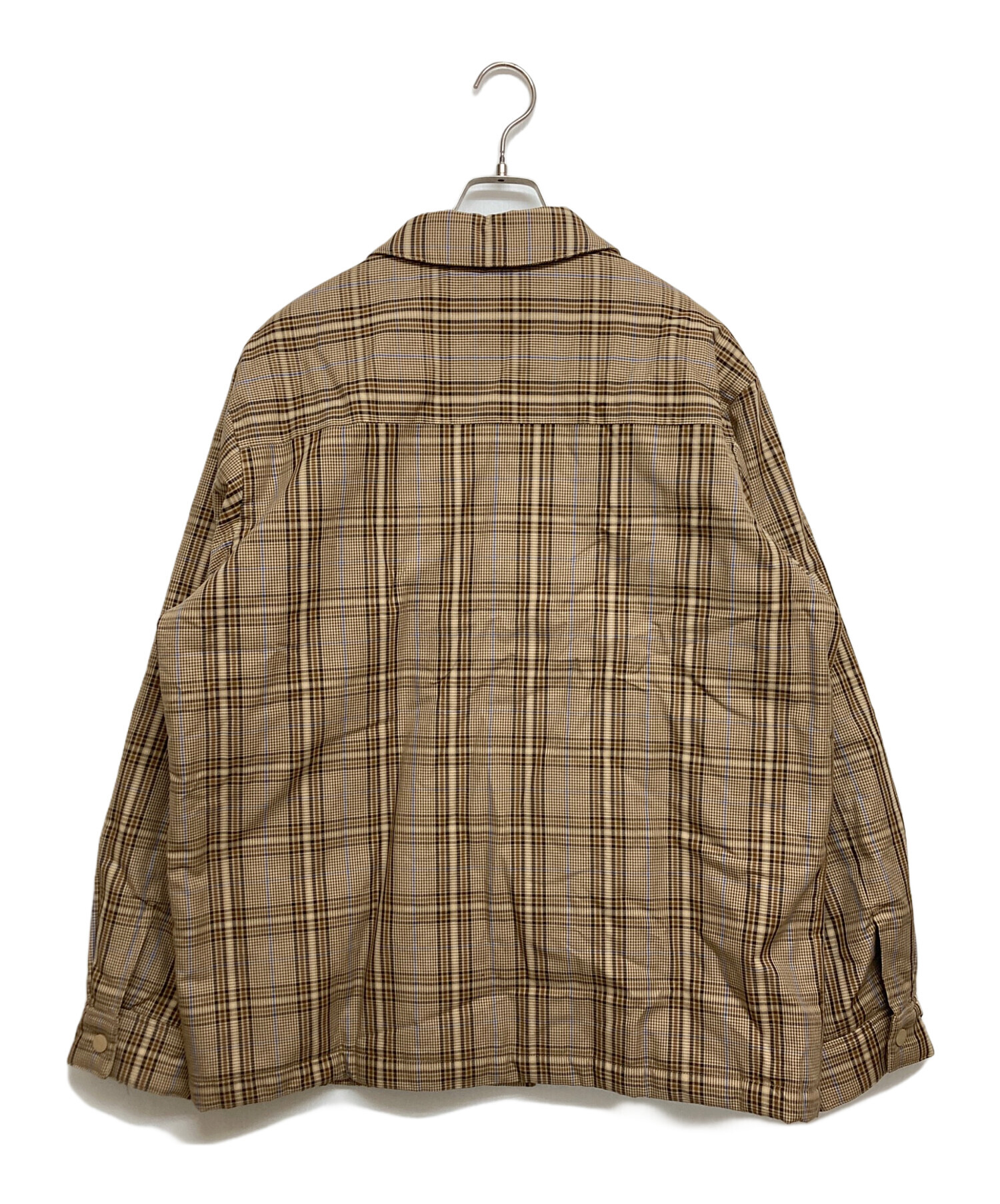KITH コーデュロイ チェック 切替 ジャケット M 中古・古着通販】KITH (キス) 中綿チェックコーチジャケット ベージュ