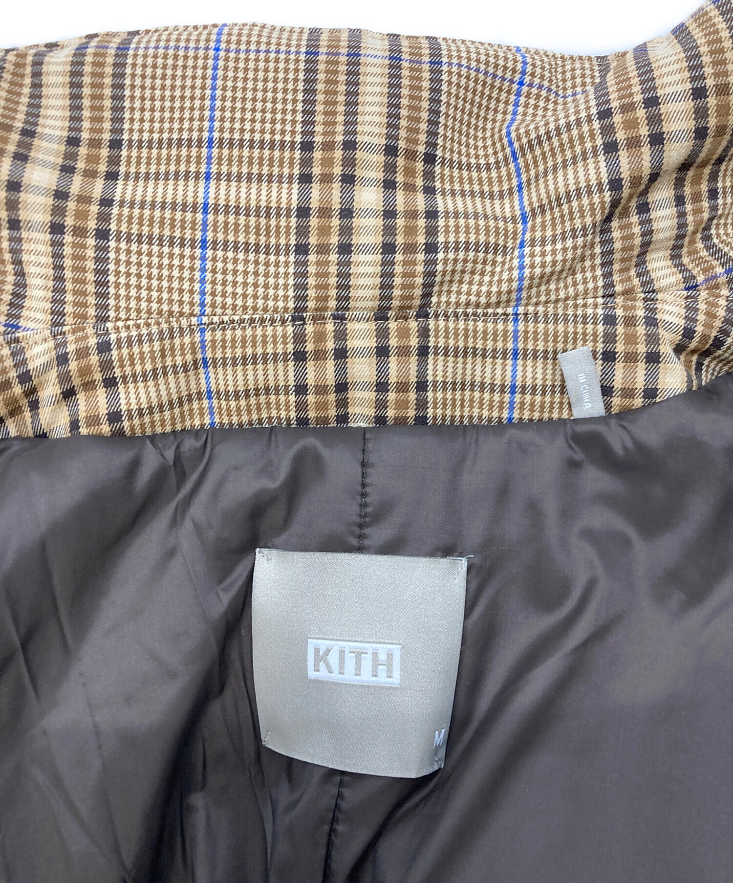 KITH キス　BERGDORF GOODMAN ブルゾン　ジャケット　チェック 中古・古着通販】KITH (キス) 中綿チェックコーチジャケット ベージュ