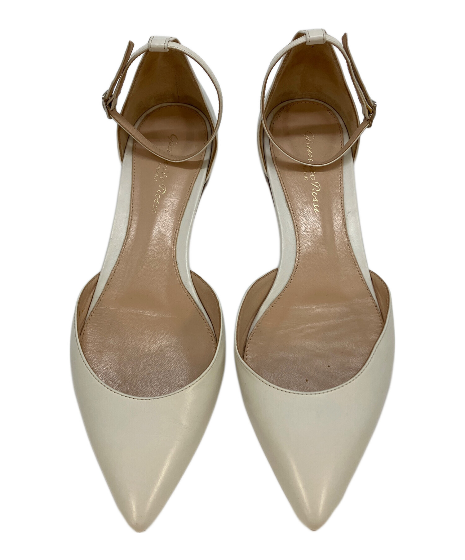 Gianvito rossi Paris vカット パンプス 37 中古・古着通販】Gianvito Rossi (ジャンヴィト ロッシ) フラット