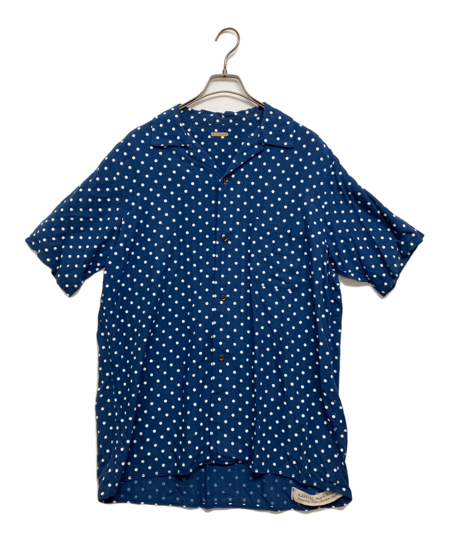 KAPITAL キャピタル スウェット F 青 【古着】【中古】 中古・古着通販】KAPITAL (キャピタル) 半袖シャツ ブルー サイズ:L