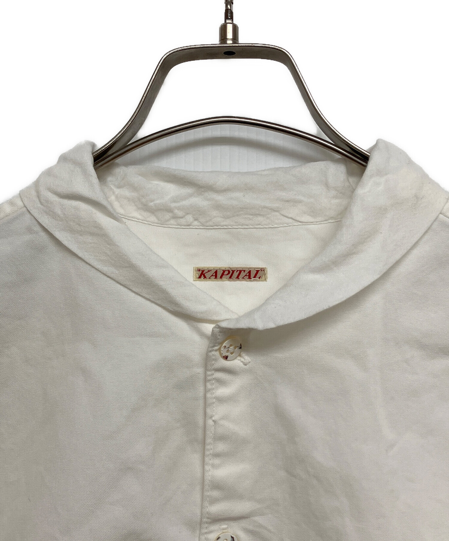中古・古着通販】KAPITAL (キャピタル) ガーゼカラーシャツ ホワイト
