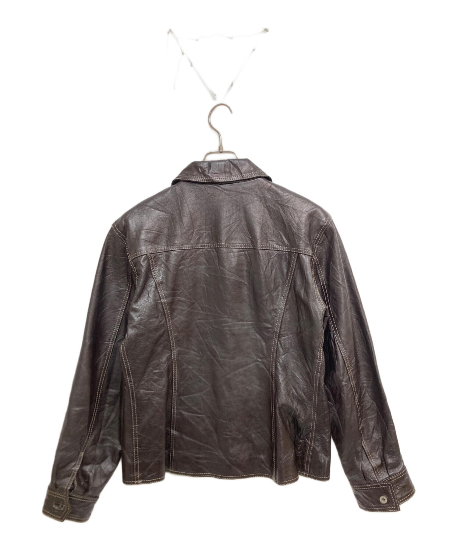 中古・古着通販】GAP (ギャップ) オールドレザートラッカージャケット