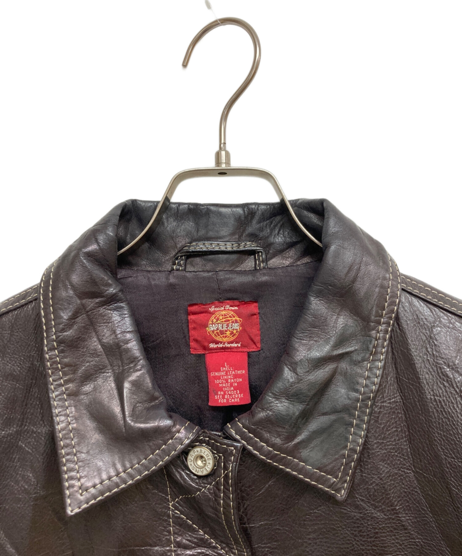 中古・古着通販】GAP (ギャップ) オールドレザートラッカージャケット