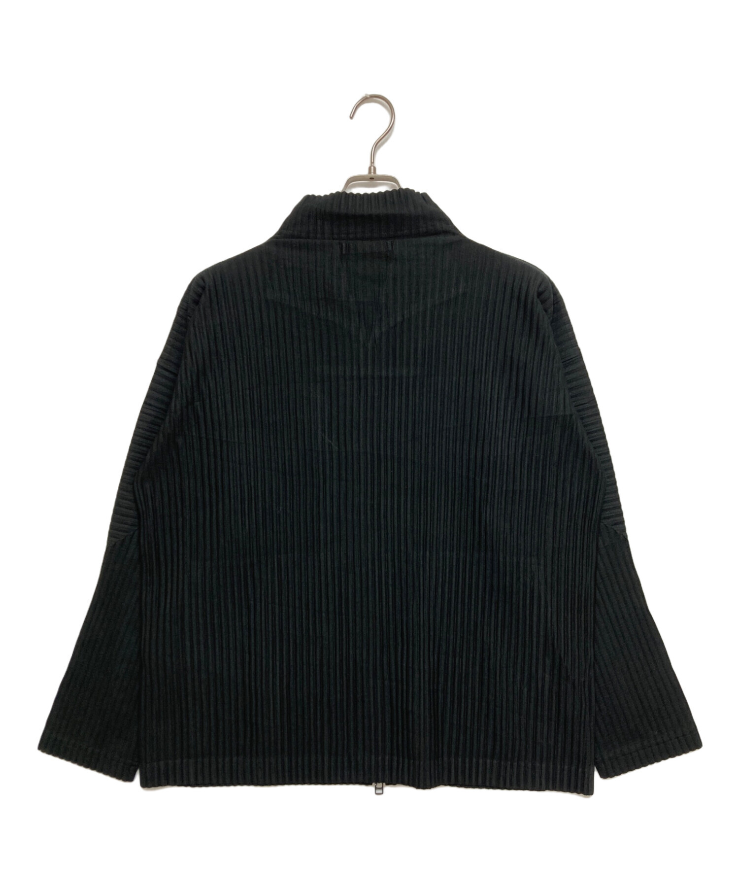 プリーツジップアップブルゾン　サイズ2 黒 HP55JL440 オムプリッセ 中古・古着通販】HOMME PLISSE ISSEY MIYAKE (オム プリッセ イッセイ