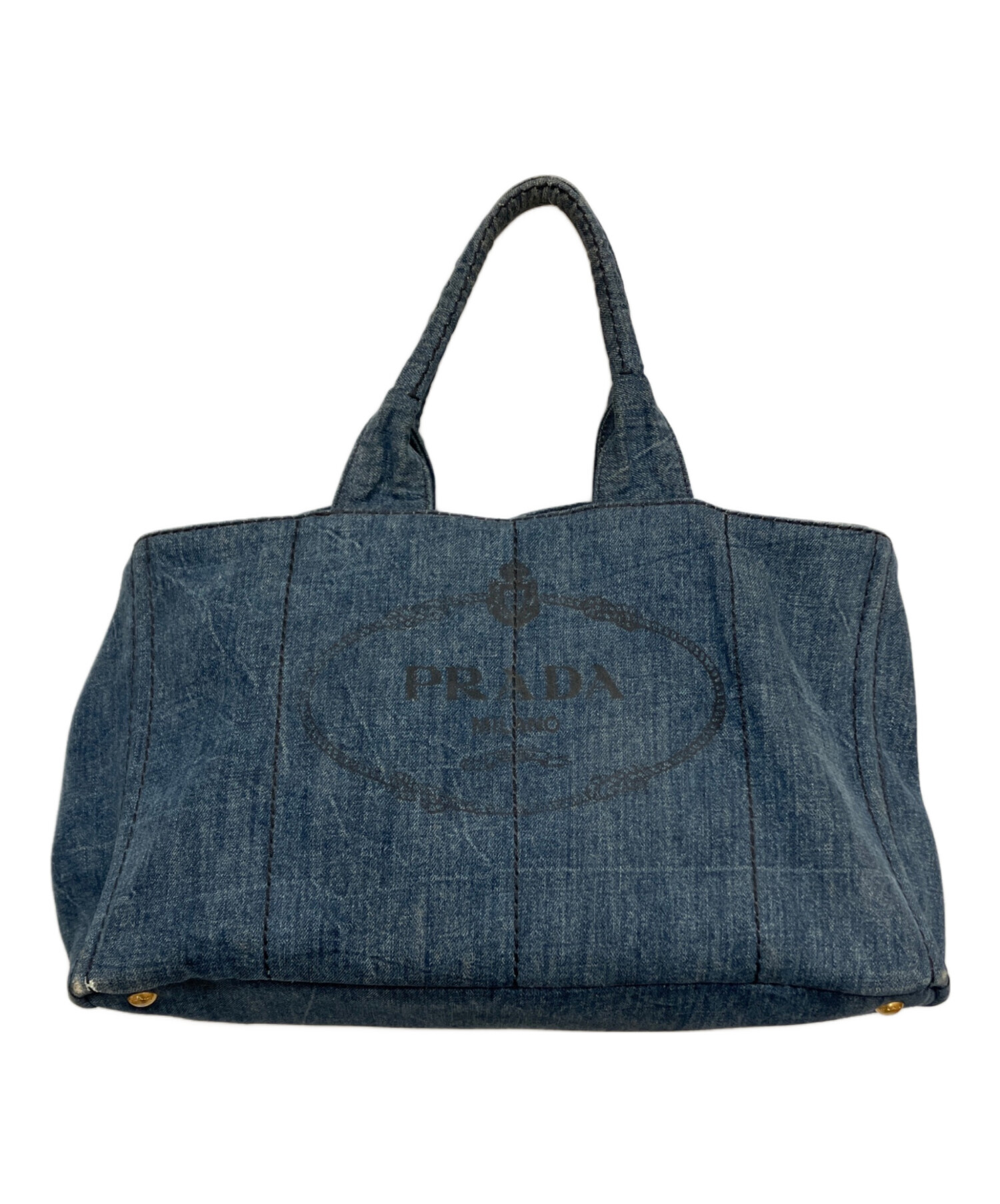 プラダノベルティーバック 中古・古着通販】PRADA (プラダ) トートバッグ BN1872 インディゴ