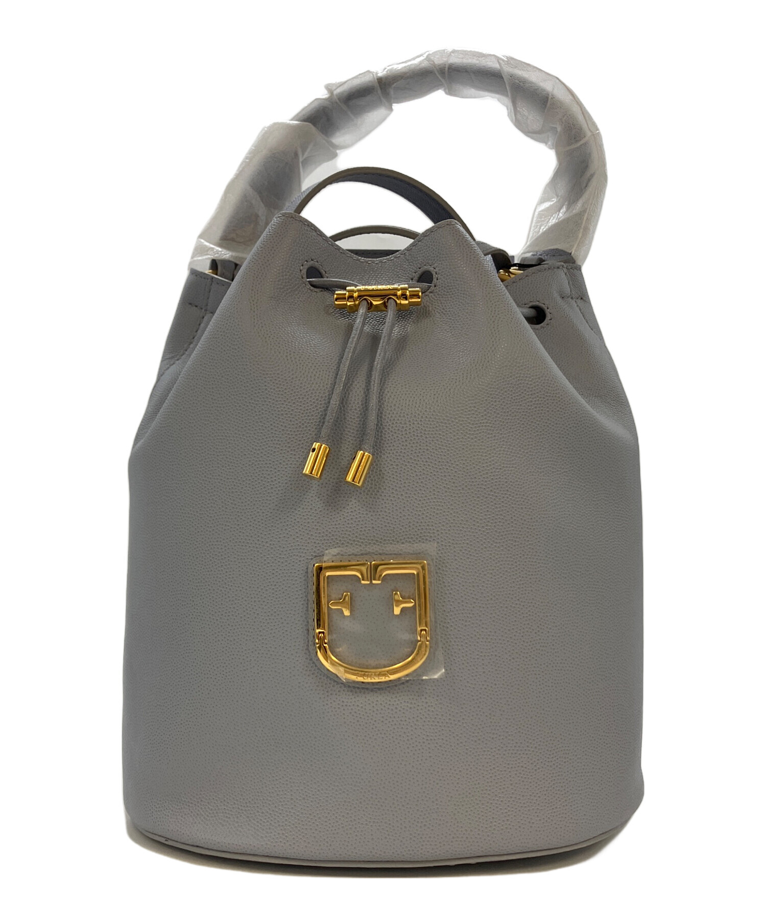 FURLA 2way ショルダーバッグ グレー 中古・古着通販】FURLA (フルラ) 2WAYバッグ ブルー サイズ:実寸参照