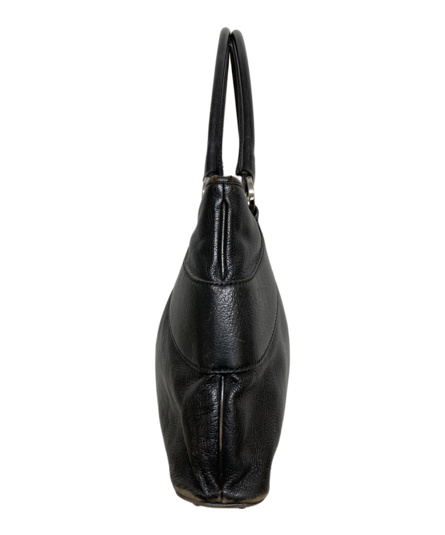 中古・古着通販】GUCCI (グッチ) レザートートバッグ 113015 ブラック