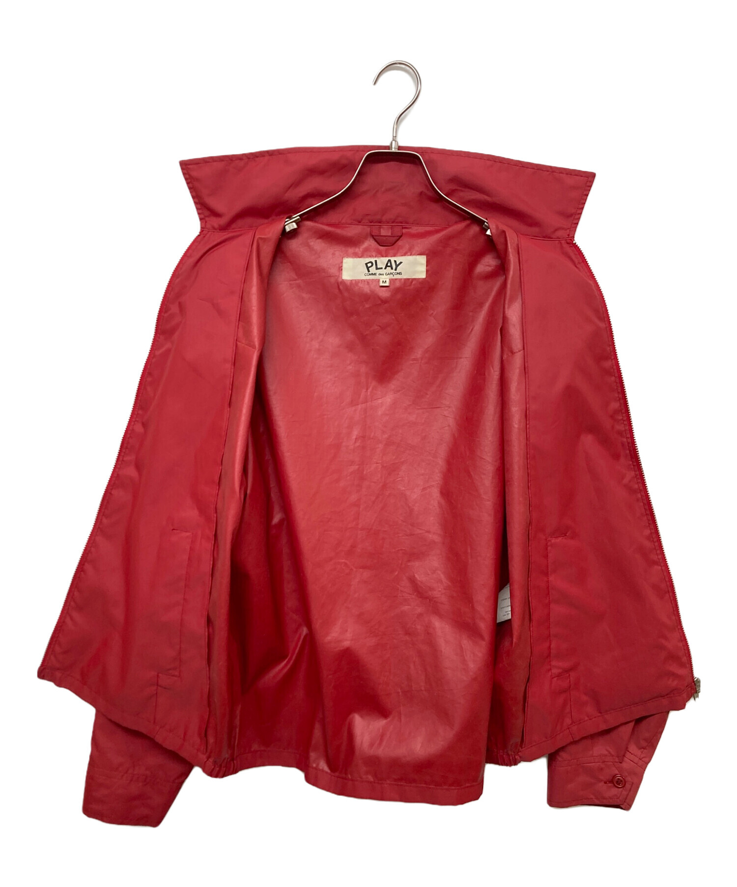 COMME des GARÇONS レッド ナイロンジャケット 中古・古着通販】PLAY COMME des GARCONS (プレイコムデギャルソン