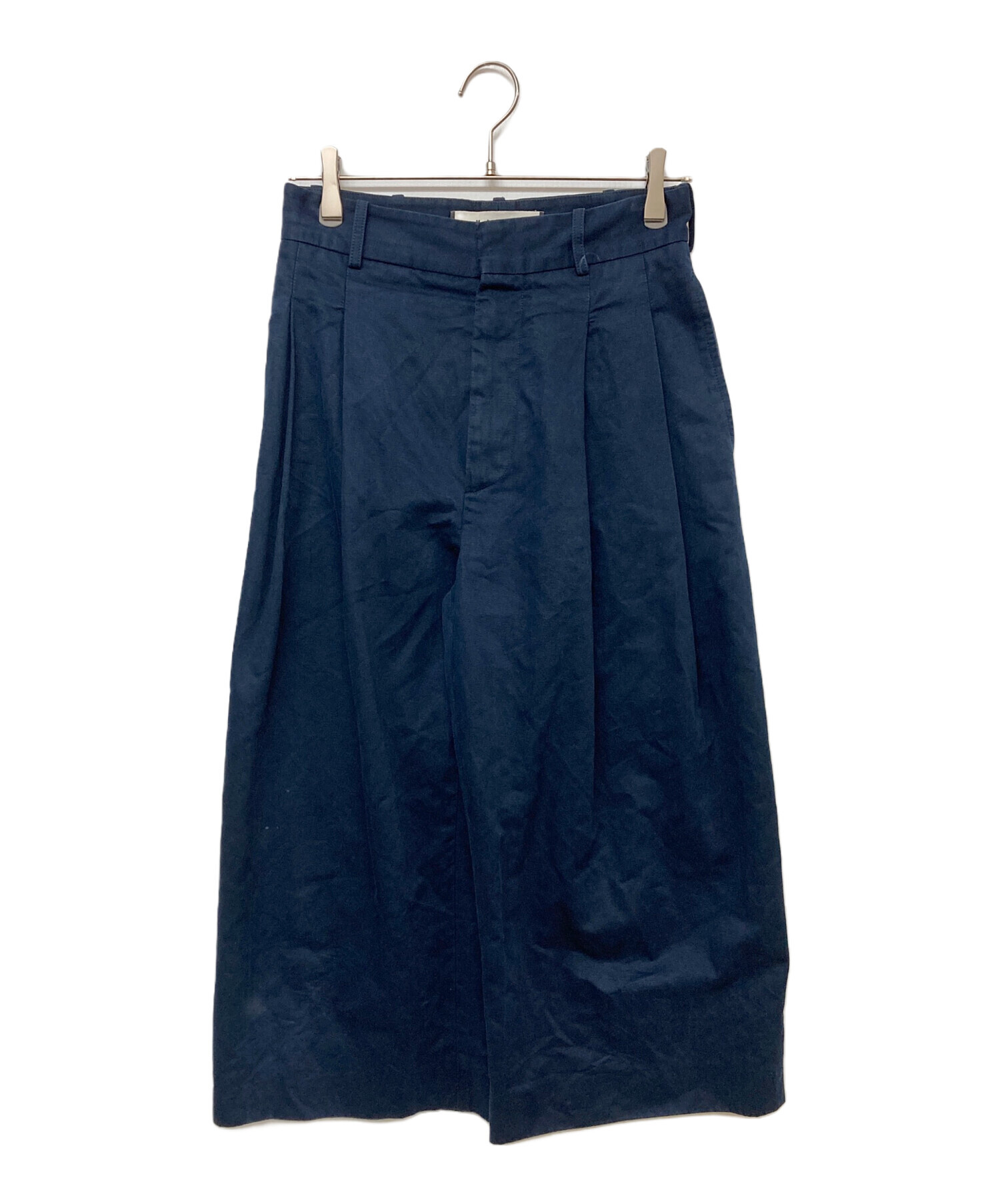 中古・古着通販】MARNI (マルニ) クロップドワイドパンツ ネイビー
