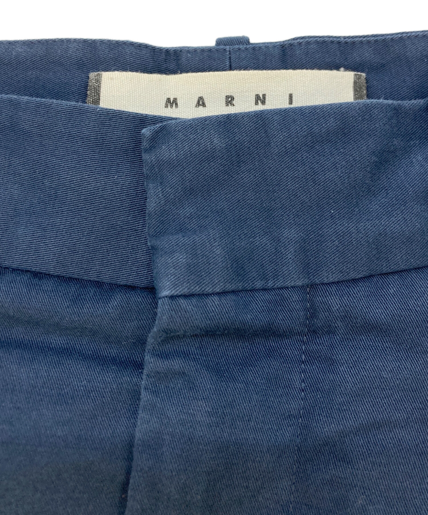 中古・古着通販】MARNI (マルニ) クロップドワイドパンツ ネイビー
