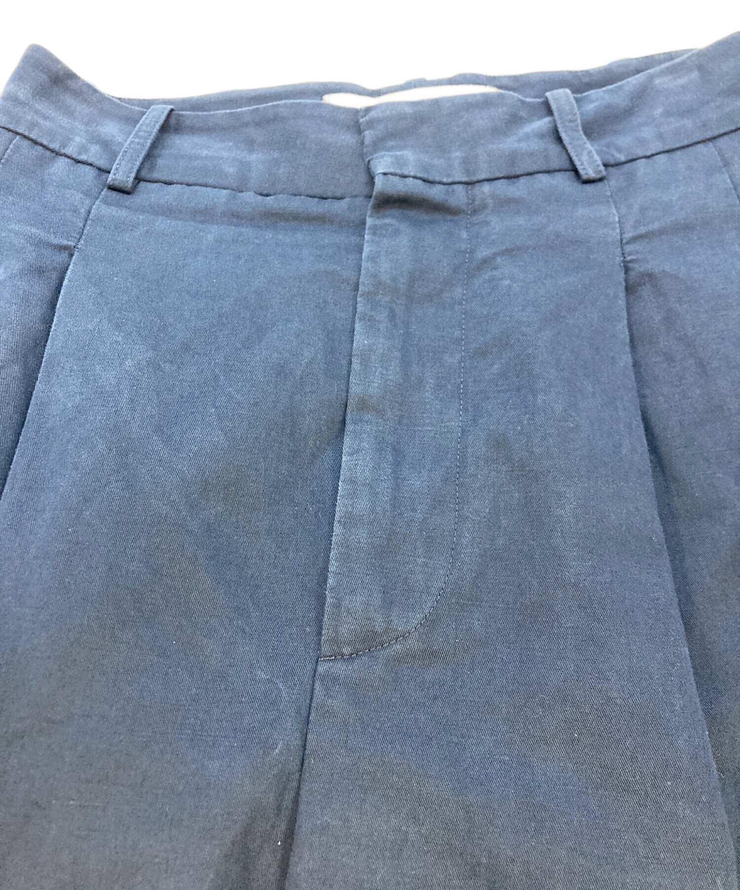 中古・古着通販】MARNI (マルニ) クロップドワイドパンツ ネイビー