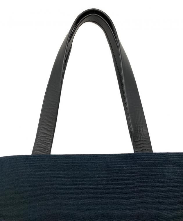 中古・古着通販】ZEGNA (ゼニア) COTTON AND LEATHER TOTE BAG