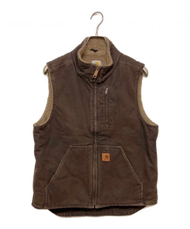 [値下げ]Carhartt ダックベスト ブラウン カーハート 古着 中古・古着通販】CarHartt (カーハート) ダックベスト V33 DKB