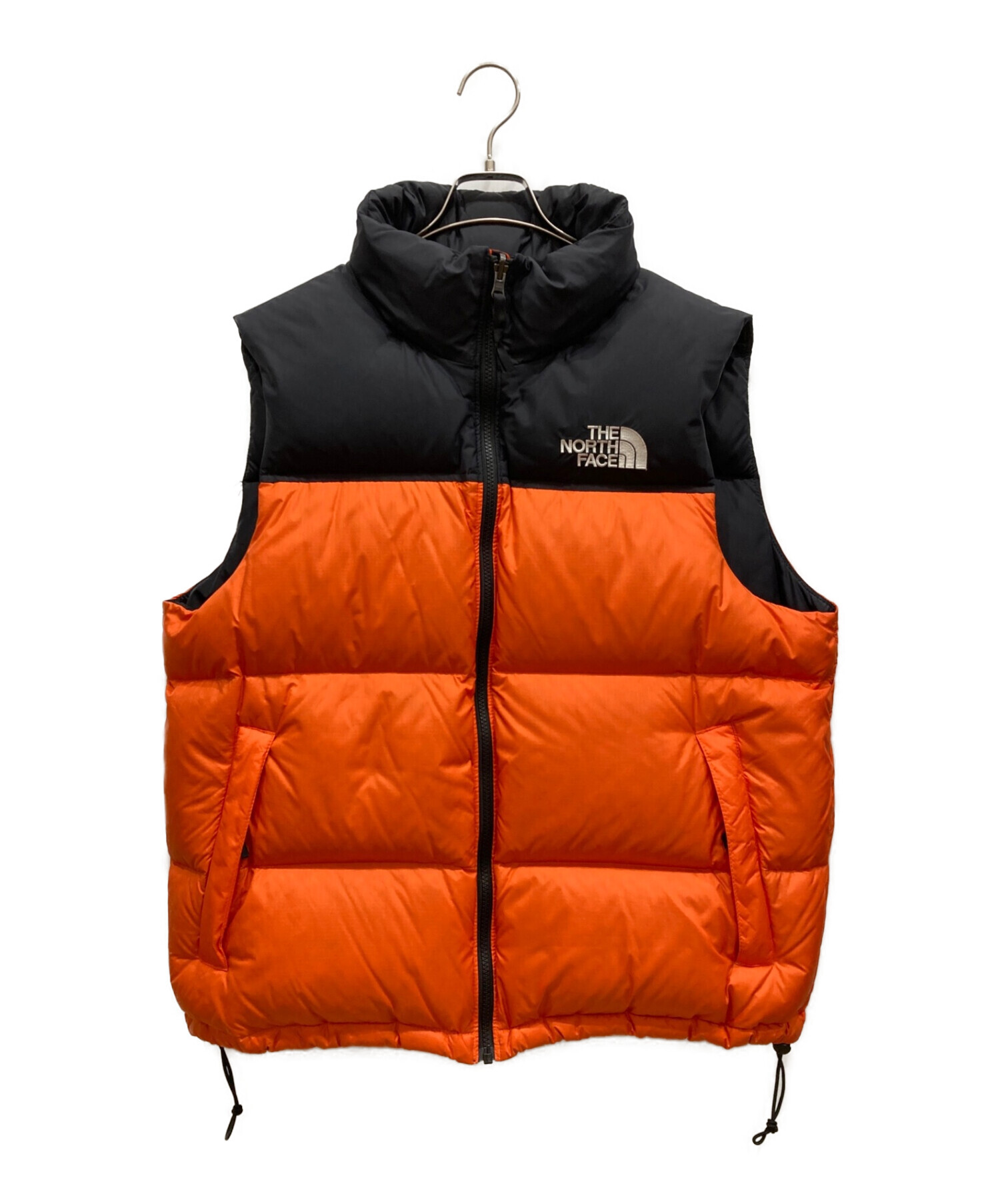 THE NORTH FACE ダウンベスト オレンジ/ブラック 中古・古着通販】THE NORTH FACE (ザ ノース フェイス) RETRO NUPTSE