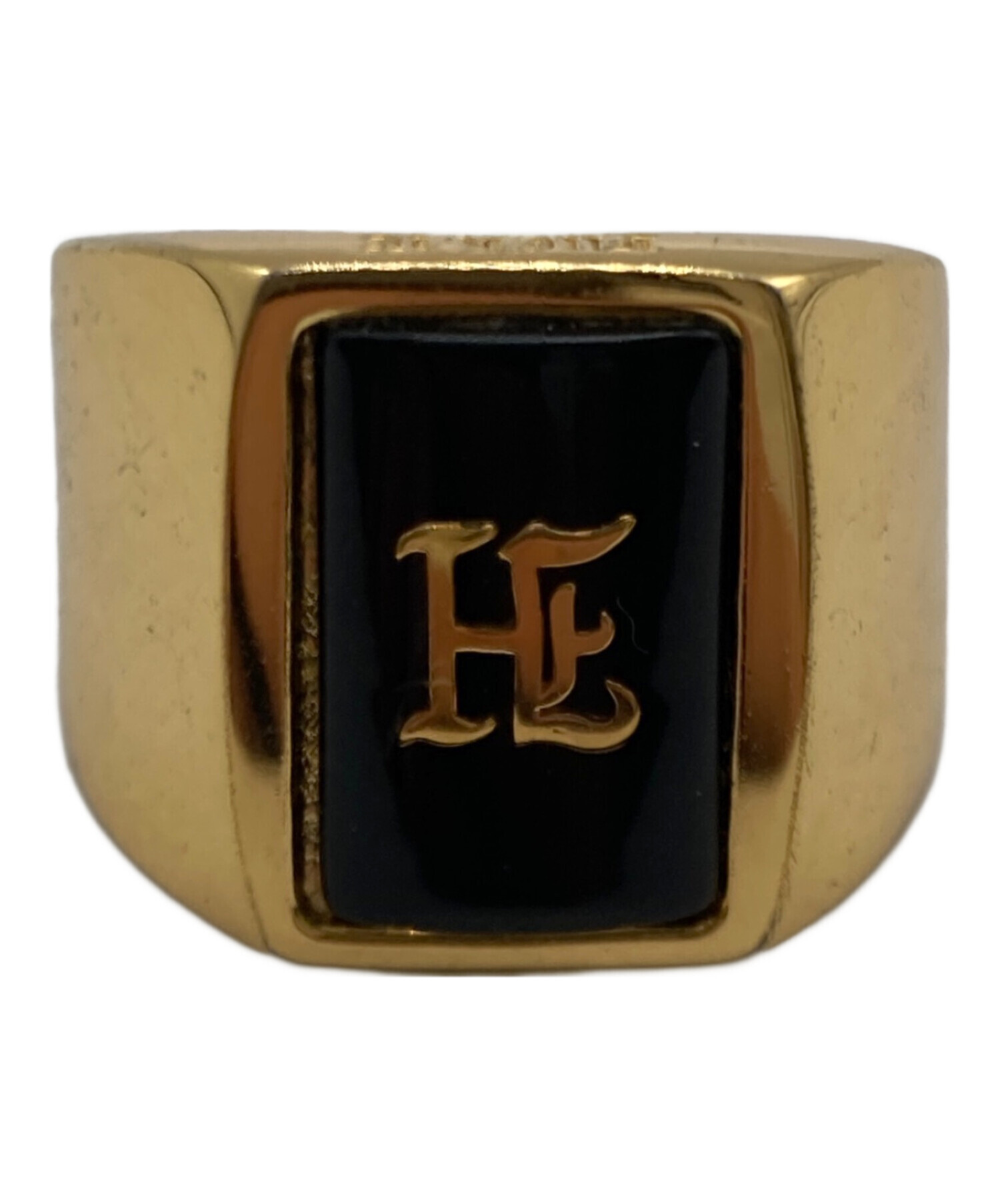 中古・古着通販】HUF (ハフ) BLACKLETTER GOLD RING ゴールド サイズ 