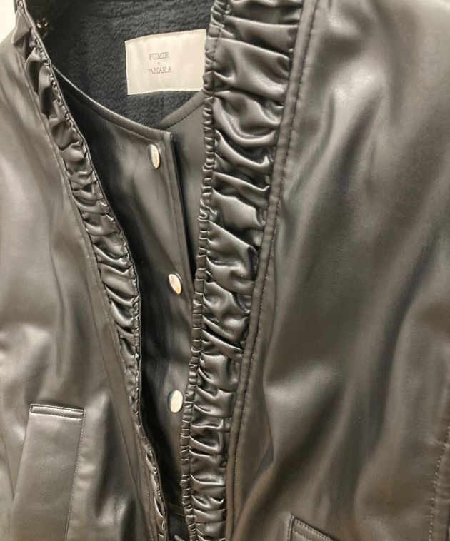 フミエタナカ　ギャザーベスト　フェイクレザー 中古・古着通販】FUMIE=TANAKA (フミエタナカ) GATHER VEST F23A-16