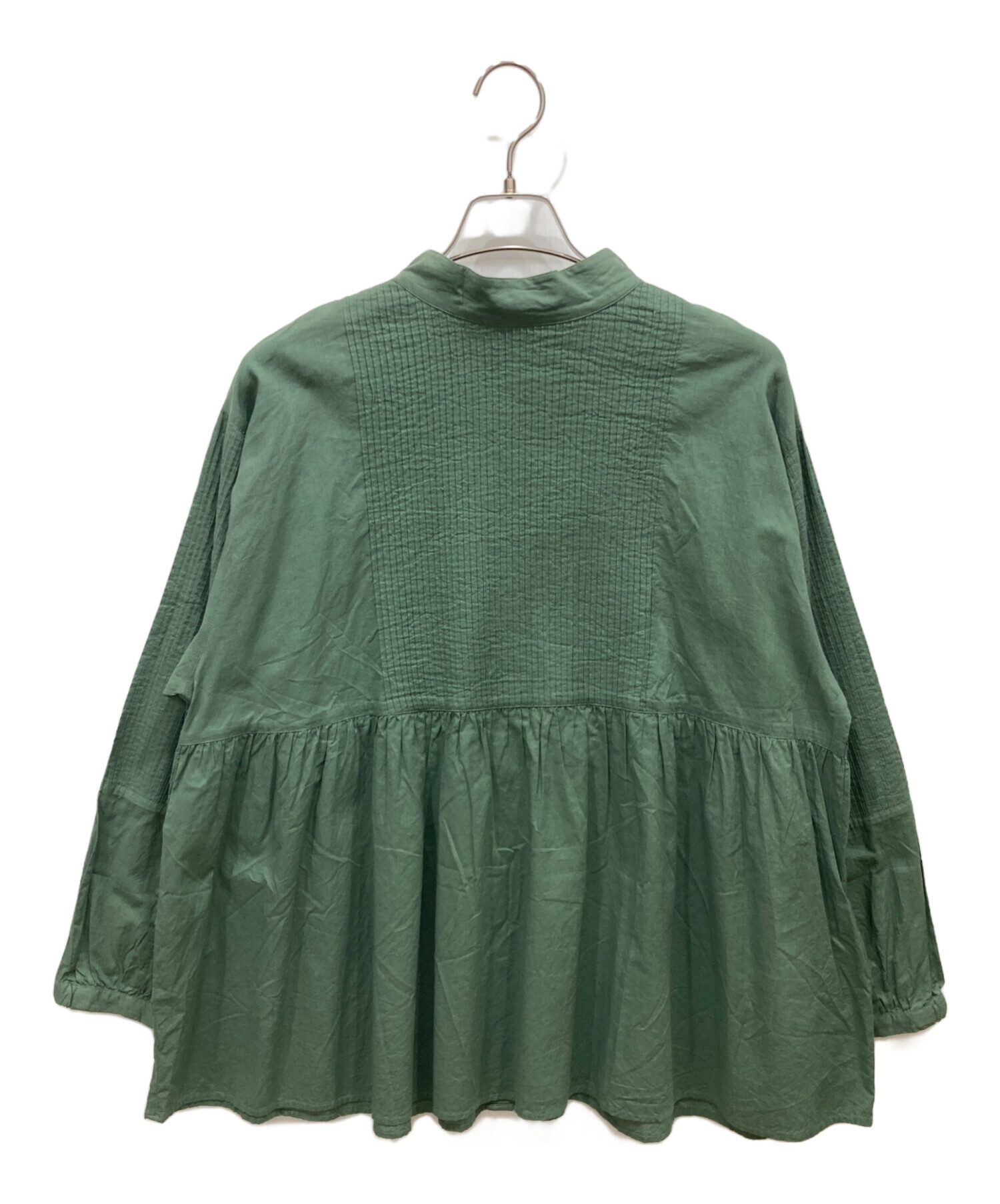 中古・古着通販】かぐれ (カグレ) ピンタック2WAYブラウス グリーン 