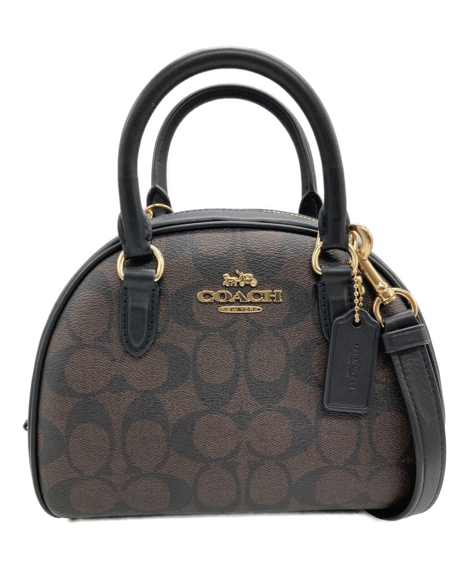 中古・古着通販】COACH (コーチ) SYDNEY SATCHEL IN SIGNATURE CANVAS