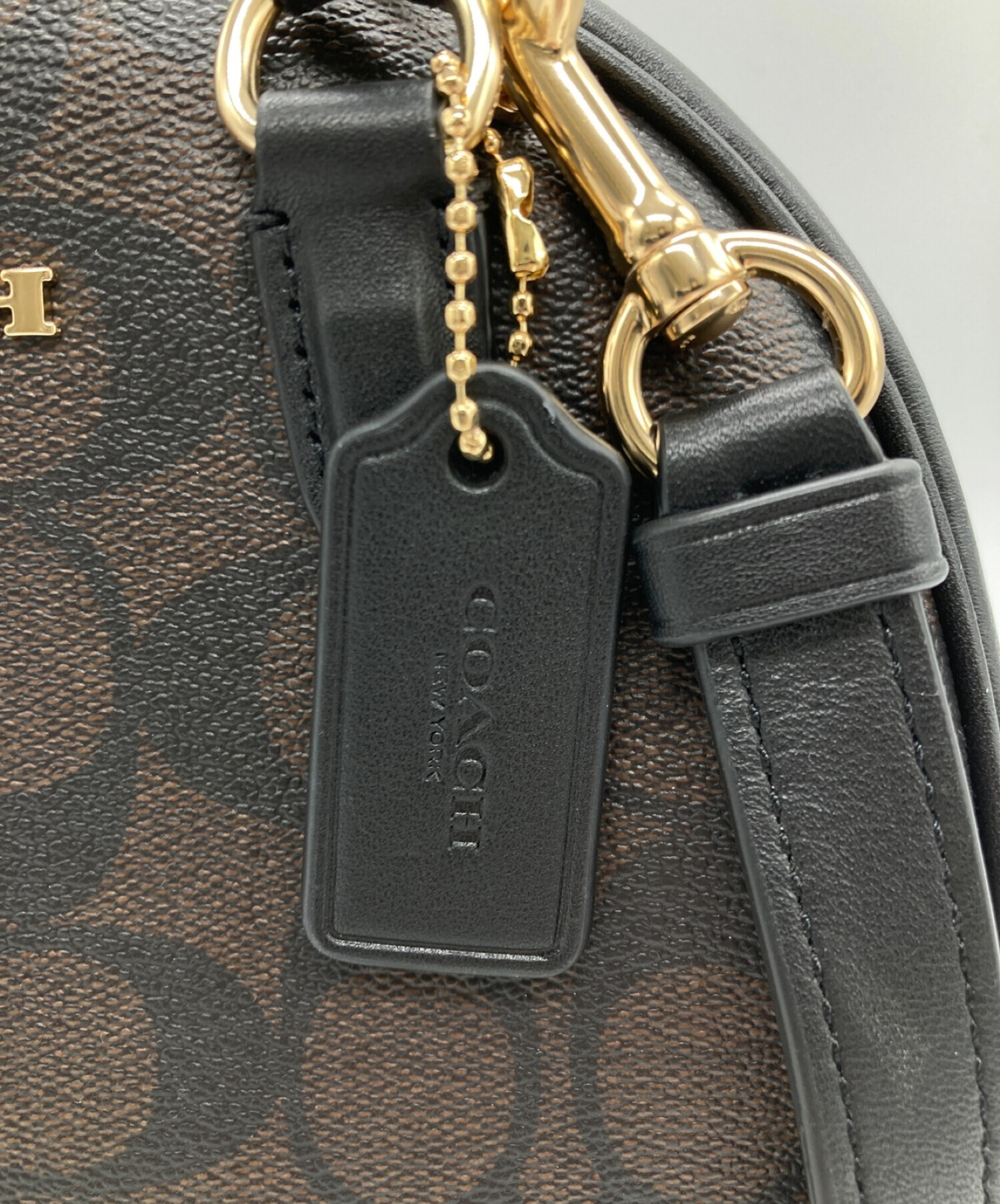 中古・古着通販】COACH (コーチ) SYDNEY SATCHEL IN SIGNATURE CANVAS