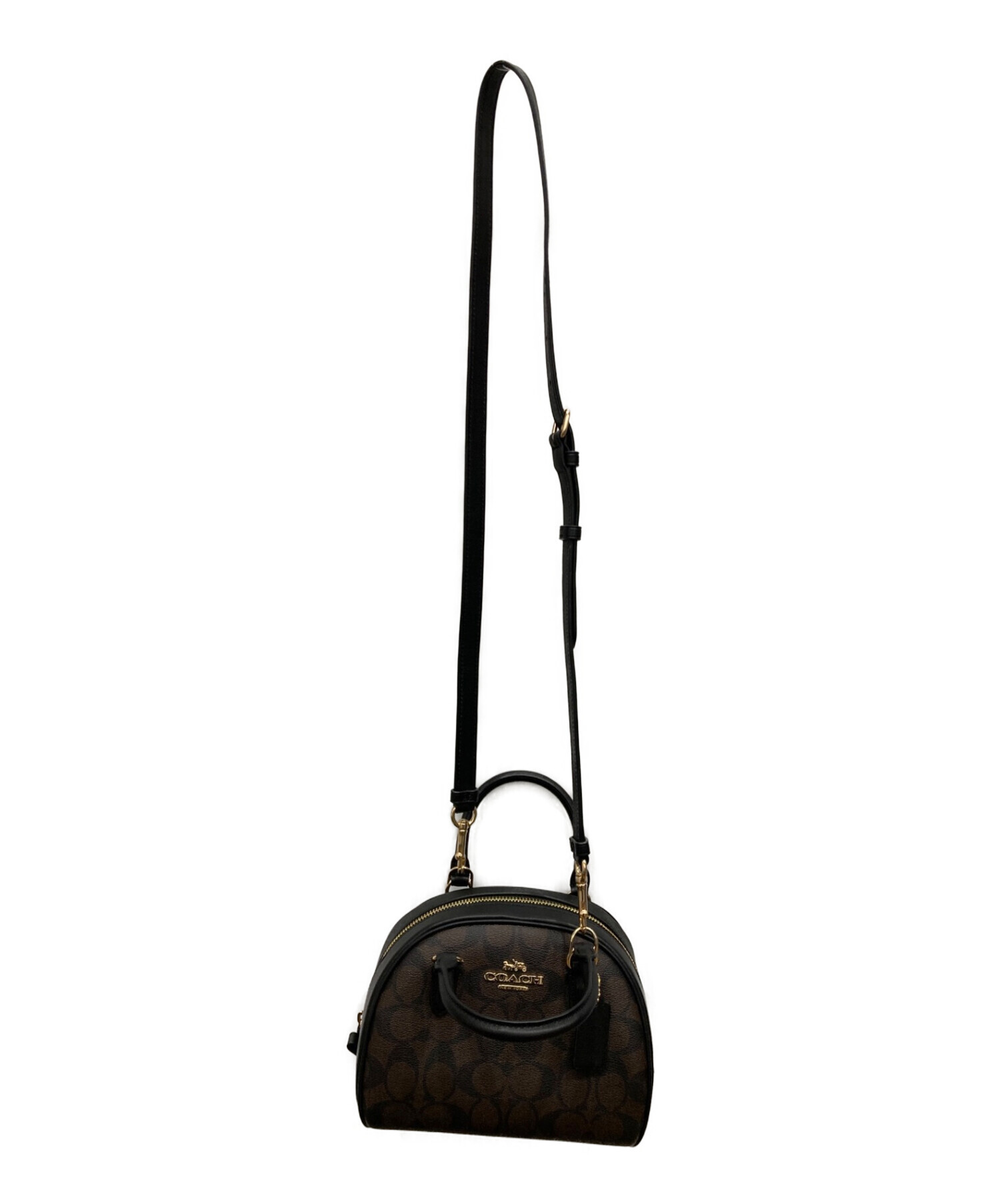 中古・古着通販】COACH (コーチ) SYDNEY SATCHEL IN SIGNATURE CANVAS