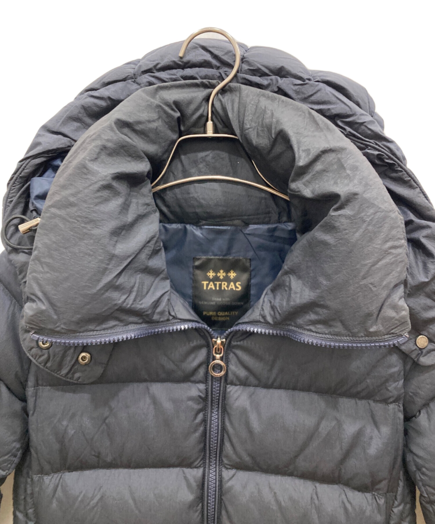 TATRAS ネイビー　ハーフコート　サイズ2 中古・古着通販】TATRAS (タトラス) ダウンコート ネイビー サイズ:2