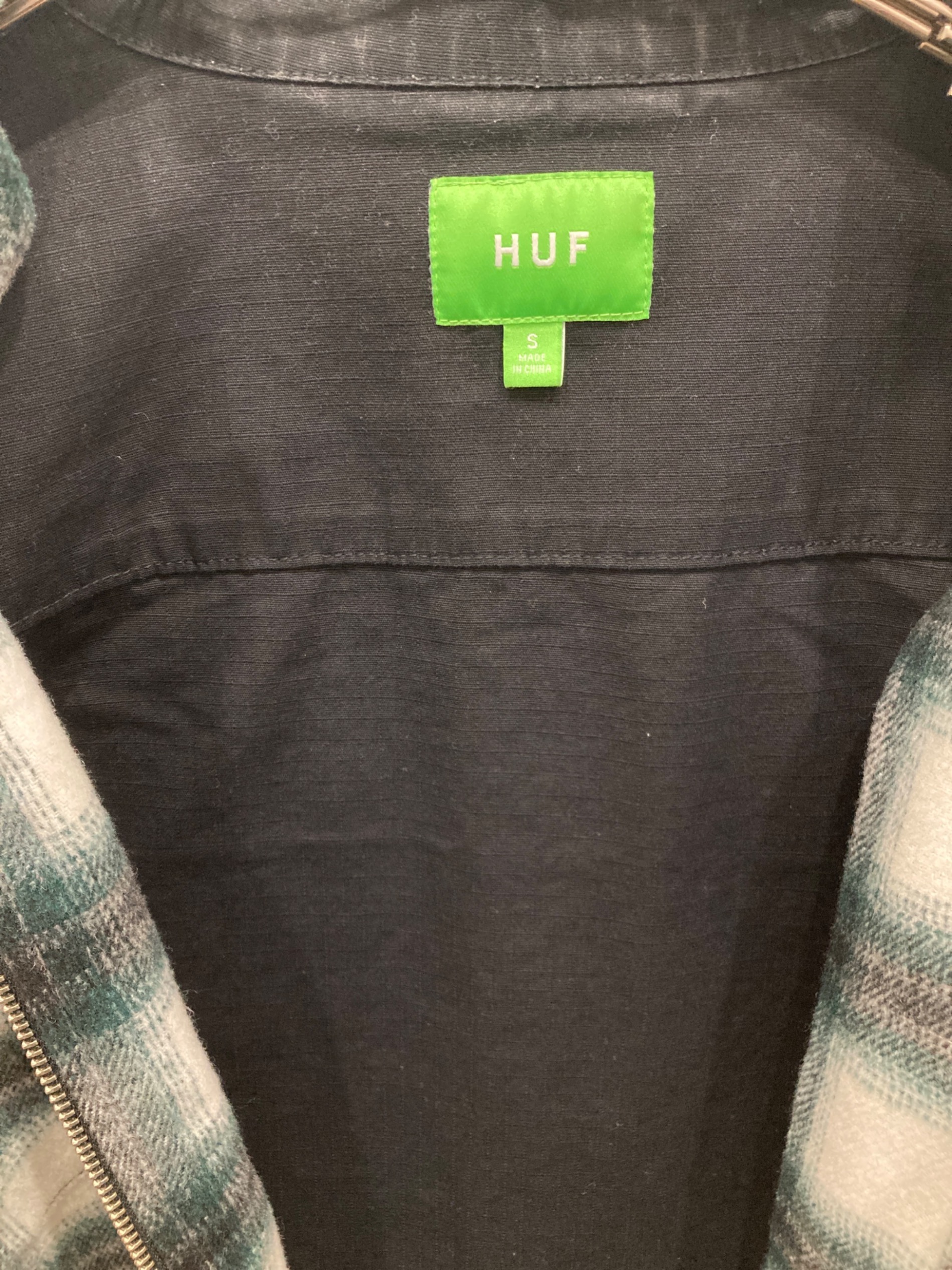 中古・古着通販】HUF (ハフ) DBC OMBRE ZIP SHIRT ブラック サイズ:S 
