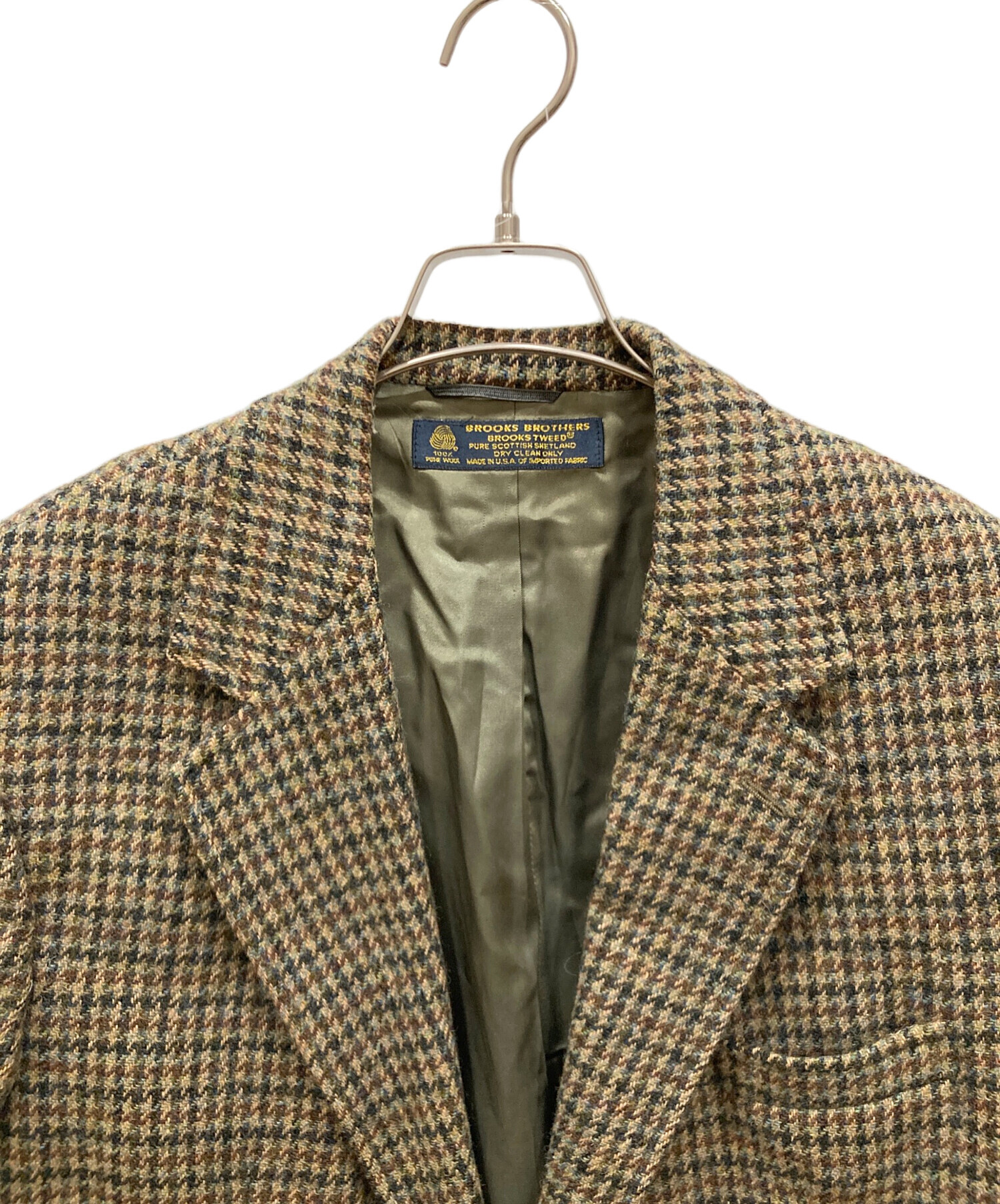 【未使用】ブルックスブラザーズ テーラードジャケット チェック 2B 中古・古着通販】BROOKS BROTHERS (ブルックスブラザーズ) ウール2B