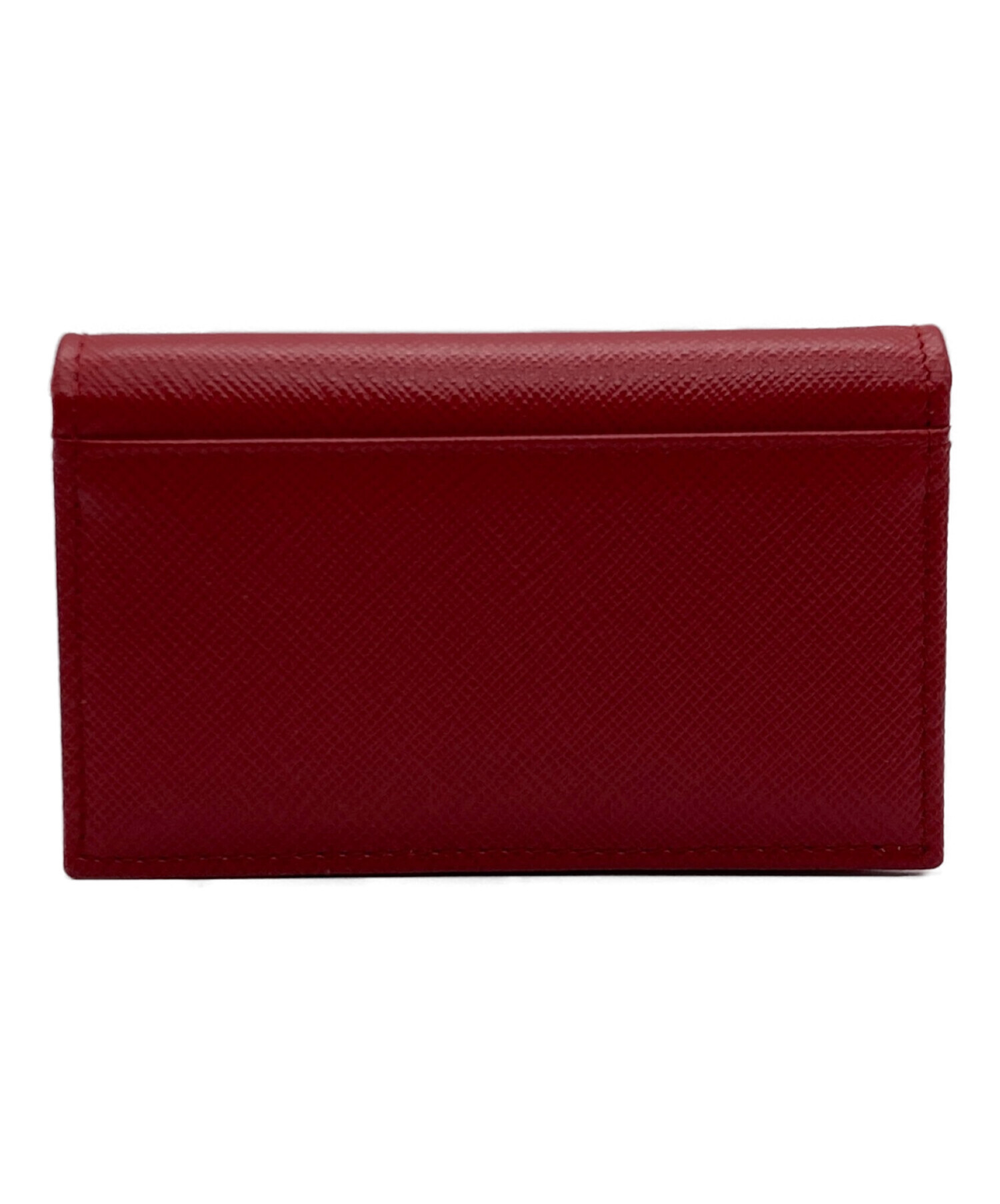 PRADA  プラダ 　＆カードケース 　レザー　 レッド【中古】 中古・古着通販】PRADA (プラダ) カードケース レッド｜ブランド・古着