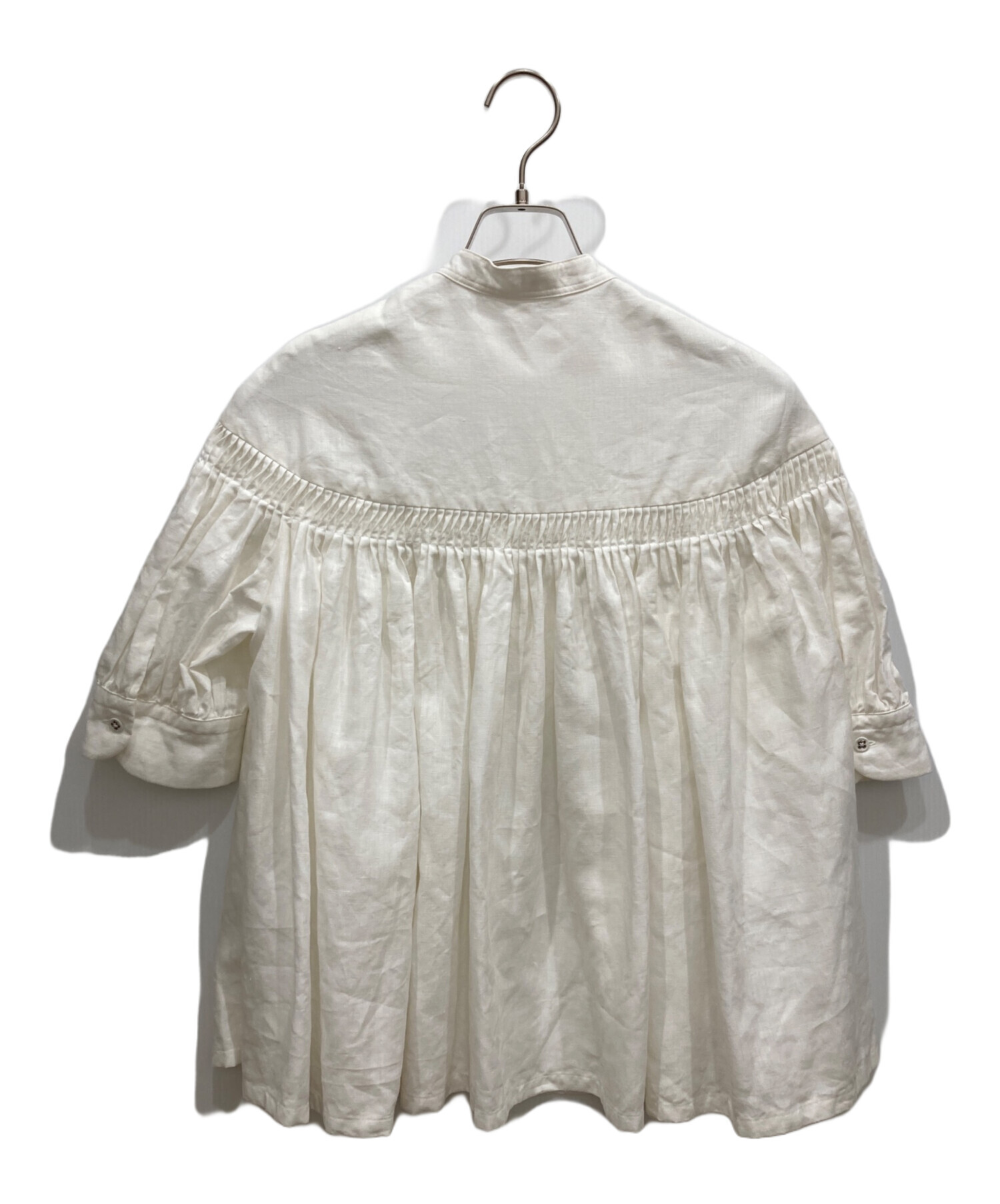 中古・古着通販】SCYE (サイ) Linen Tucked Puff Sleeve Shirt 
